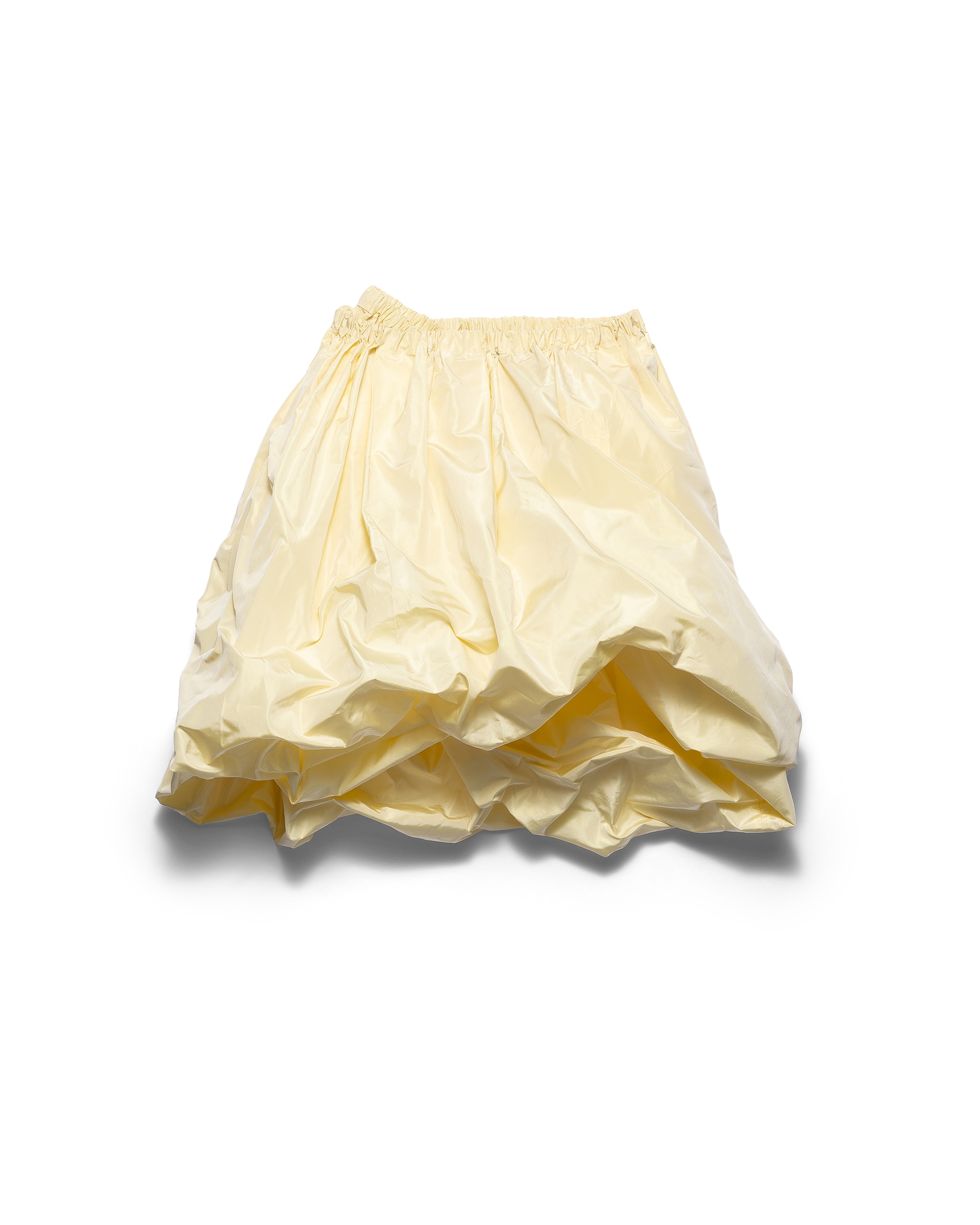 Prada Voluminous Taffeta Skirt Balloon Silhouette In Multi