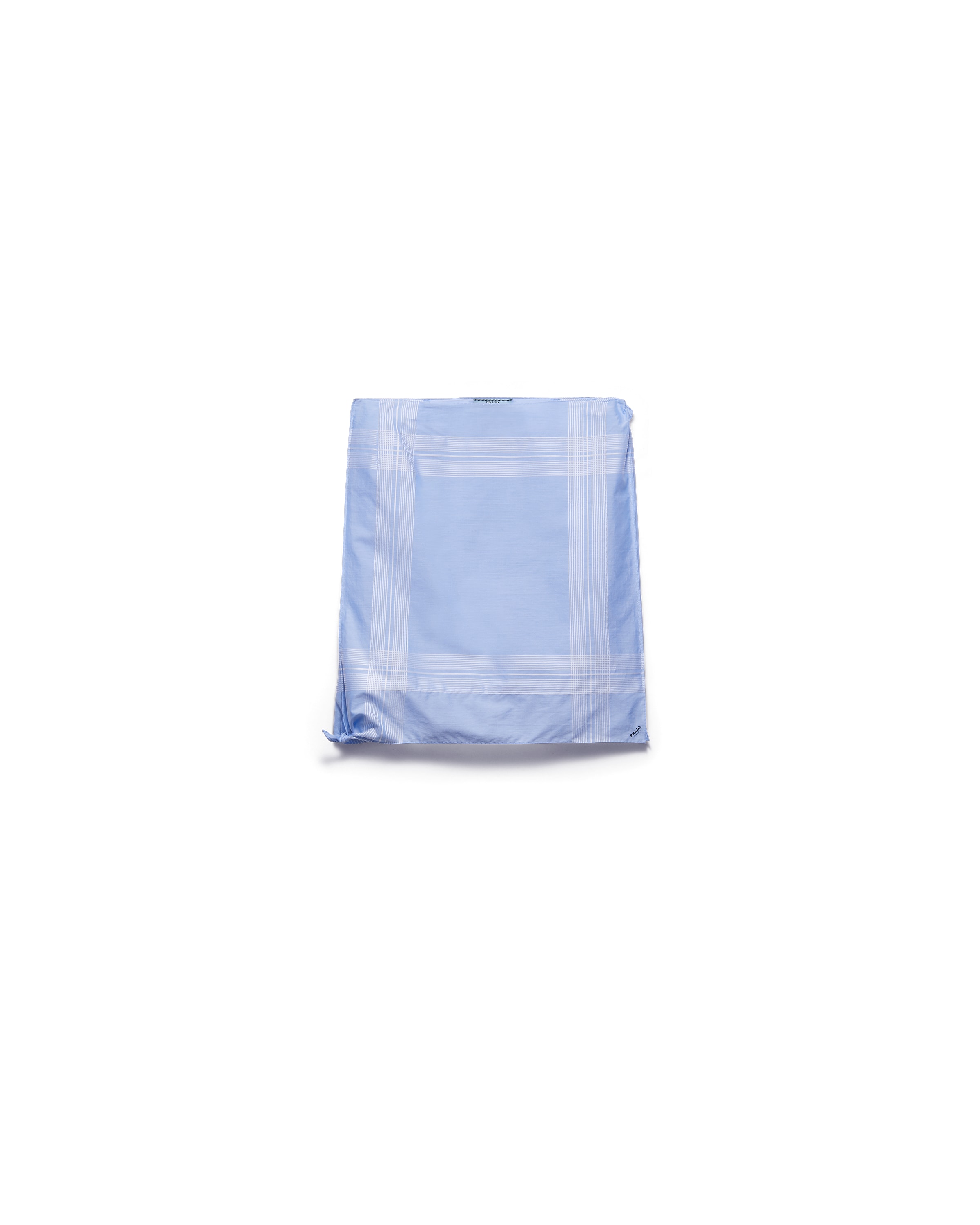 Prada Jupe À Carreaux En Coton, Femme, Bleu Saphir, Taille 42