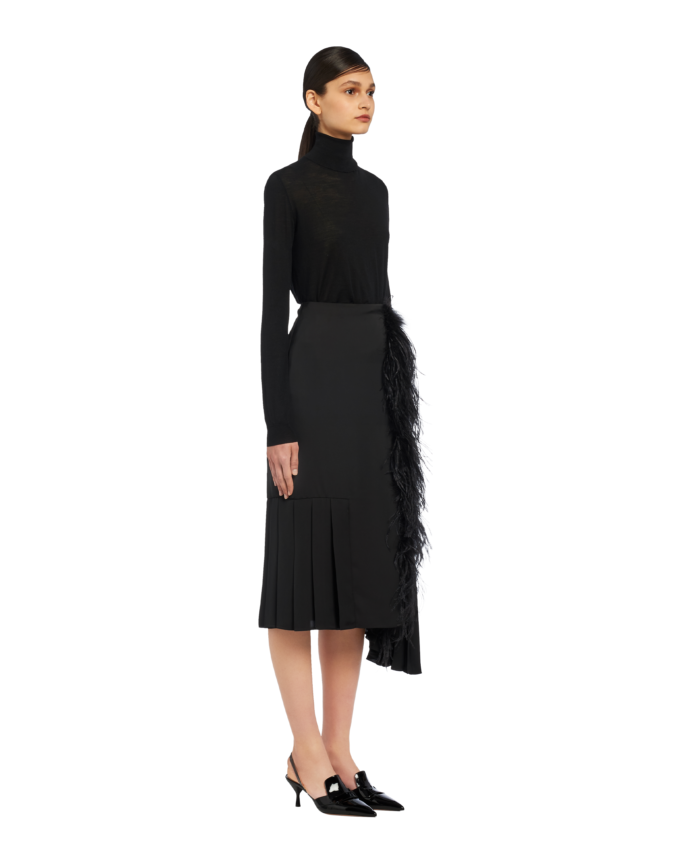 Prada feather skirt