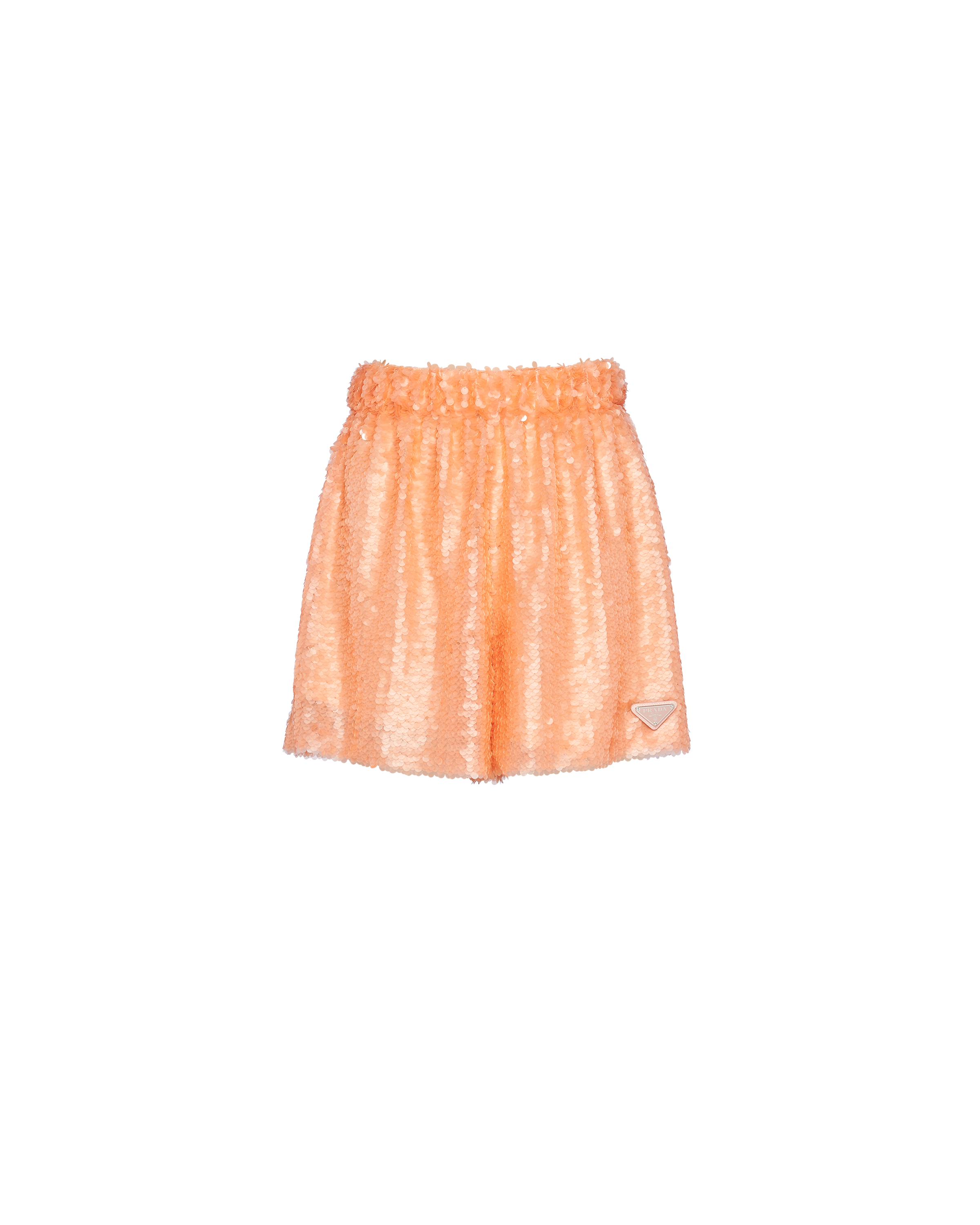 Apricot Sequin-embroidered chiffon 