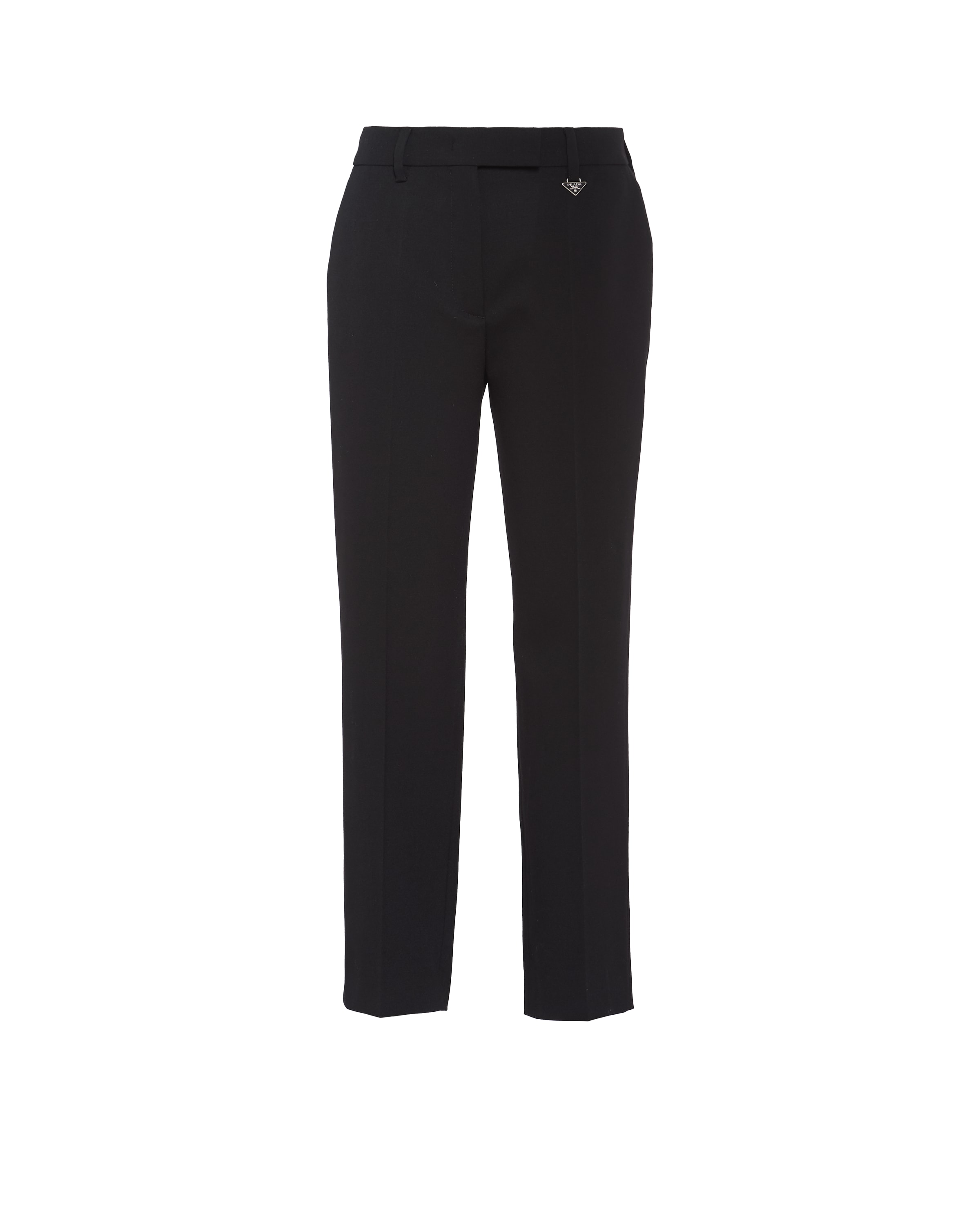 Prada Pantalon En Grain-de-poudre, Femme, Noir, Taille 42