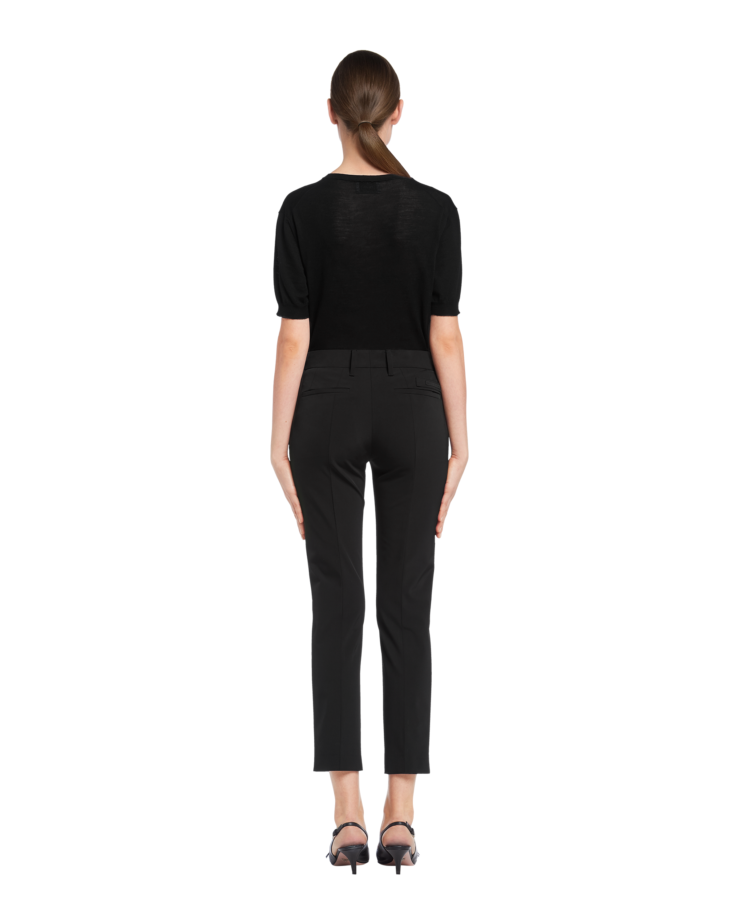Prada stretch sales technical fabric trousers