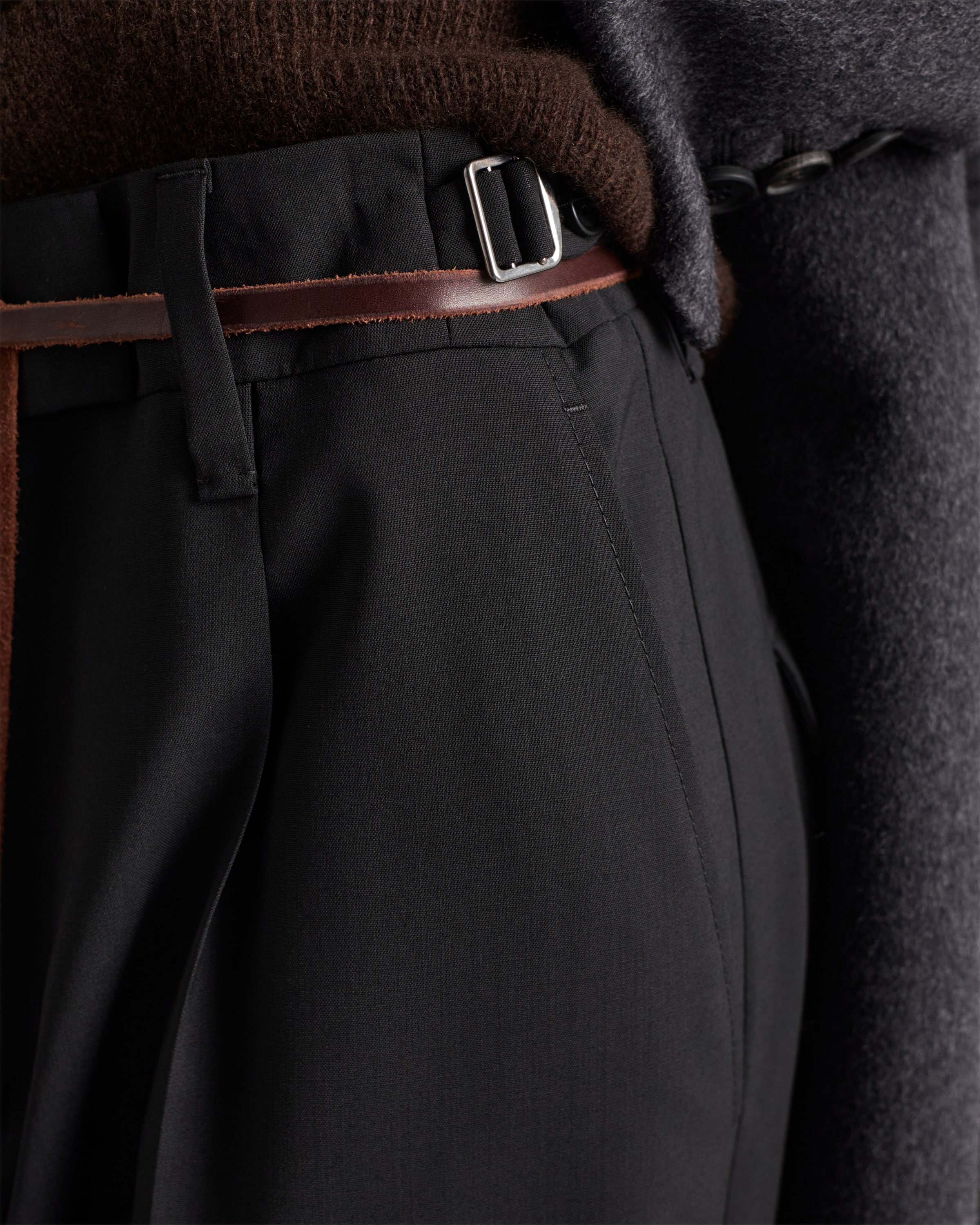 Prada Women's Light Wool Pants In Black