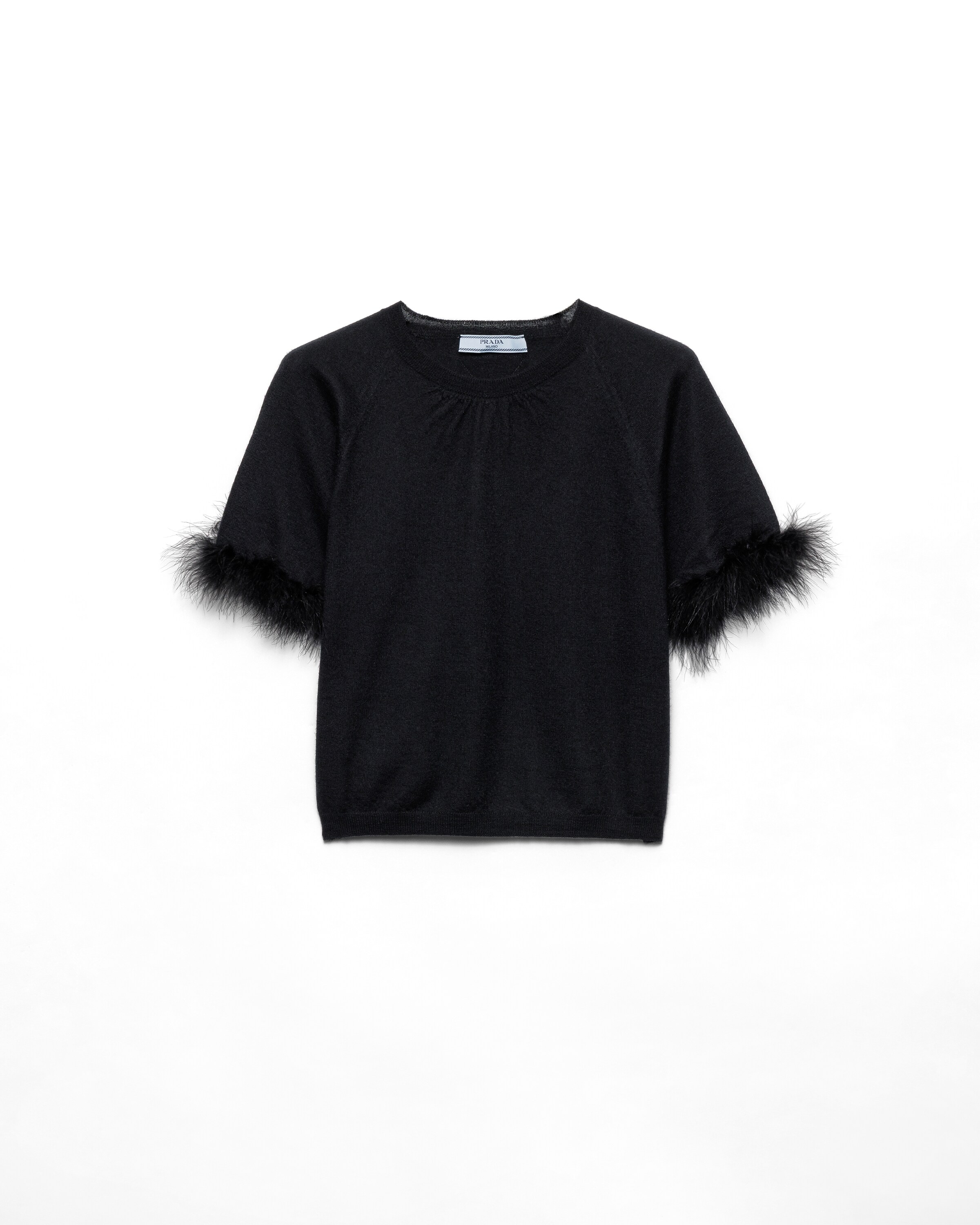 Prada Pull À Col Rond En Cachemire, Femme, Noir, Taille 36