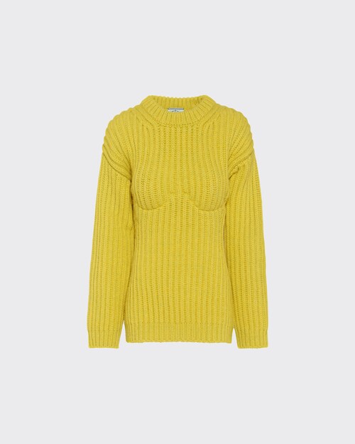 yellow knit jumper