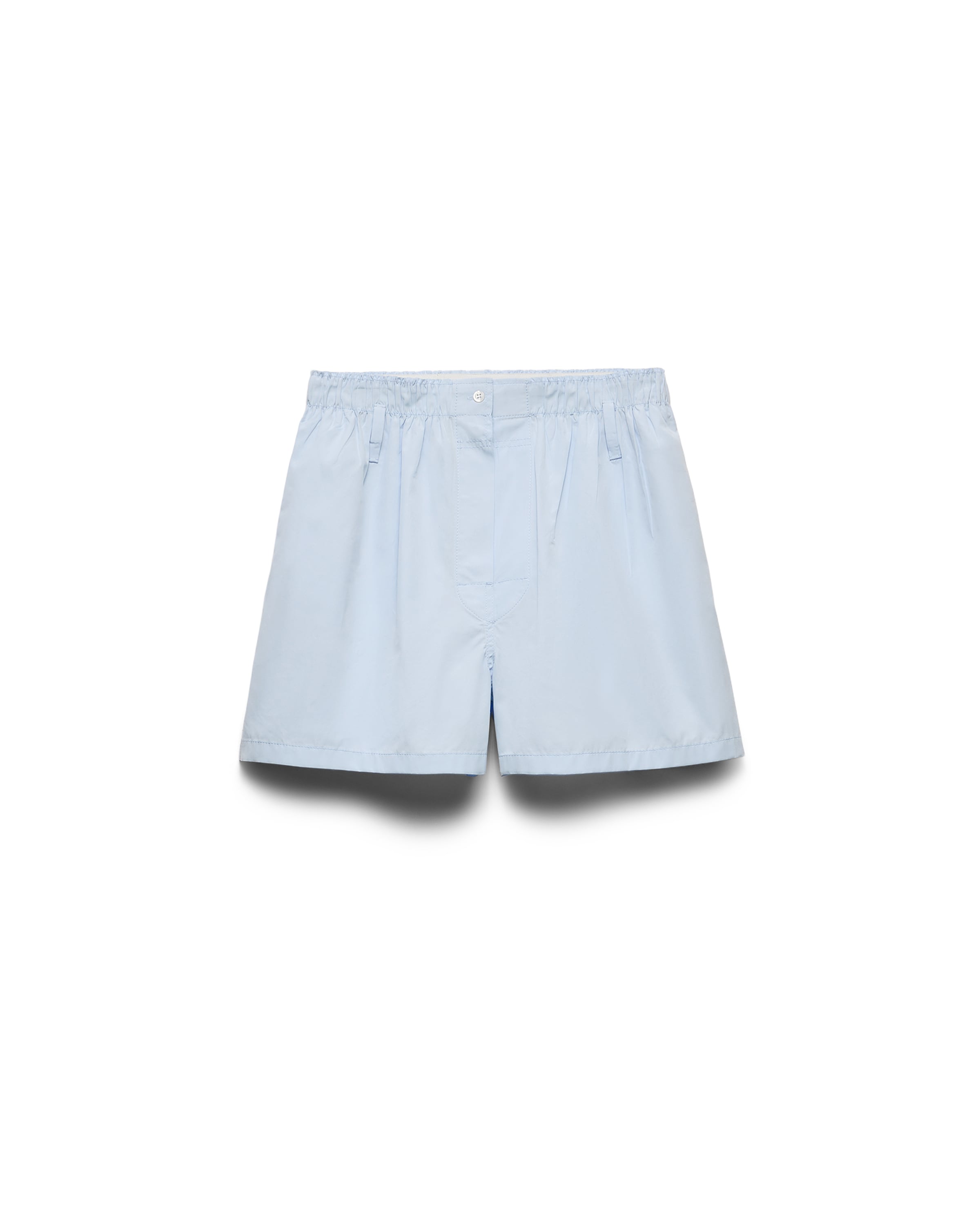 Prada Shorts In Popeline Di Cotone, Donna, Astro, Taglia 36