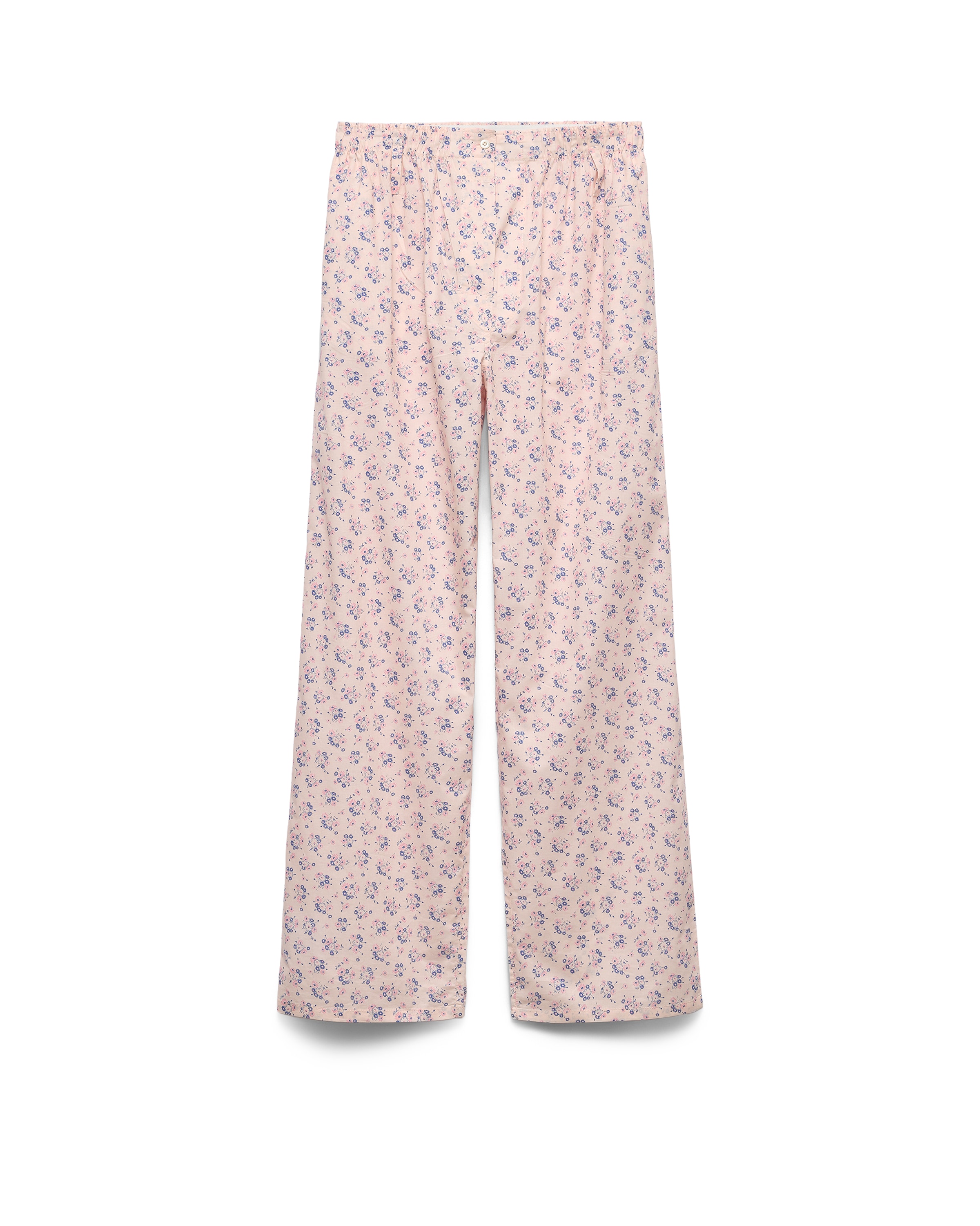 Prada Pantaloni In Batista Di Cotone Con Stampa Floreale, Donna, Rosa, Taglia 40