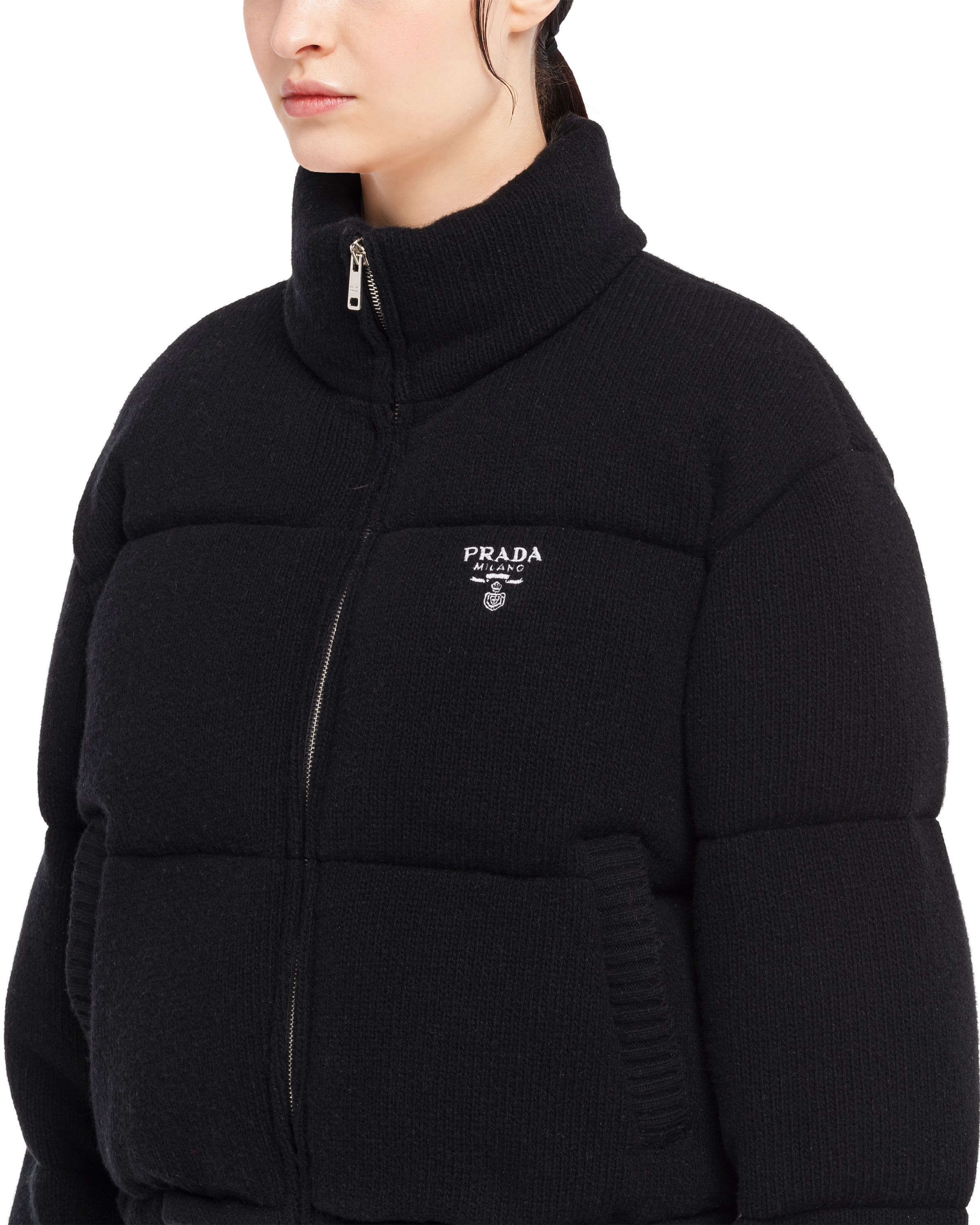 Prada wool and cashmere puffer jacket on sale
