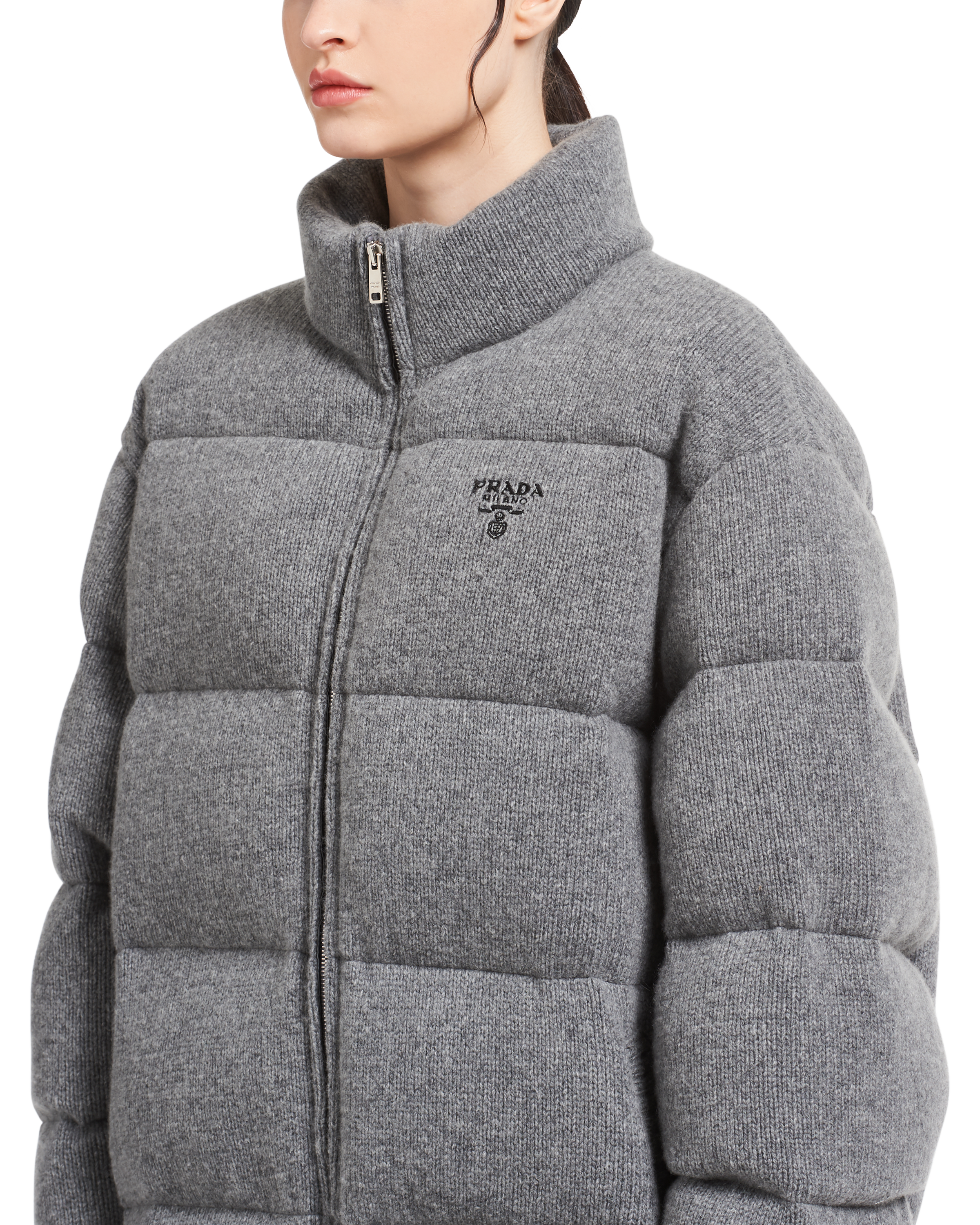 Prada wool and cashmere puffer jacket deals