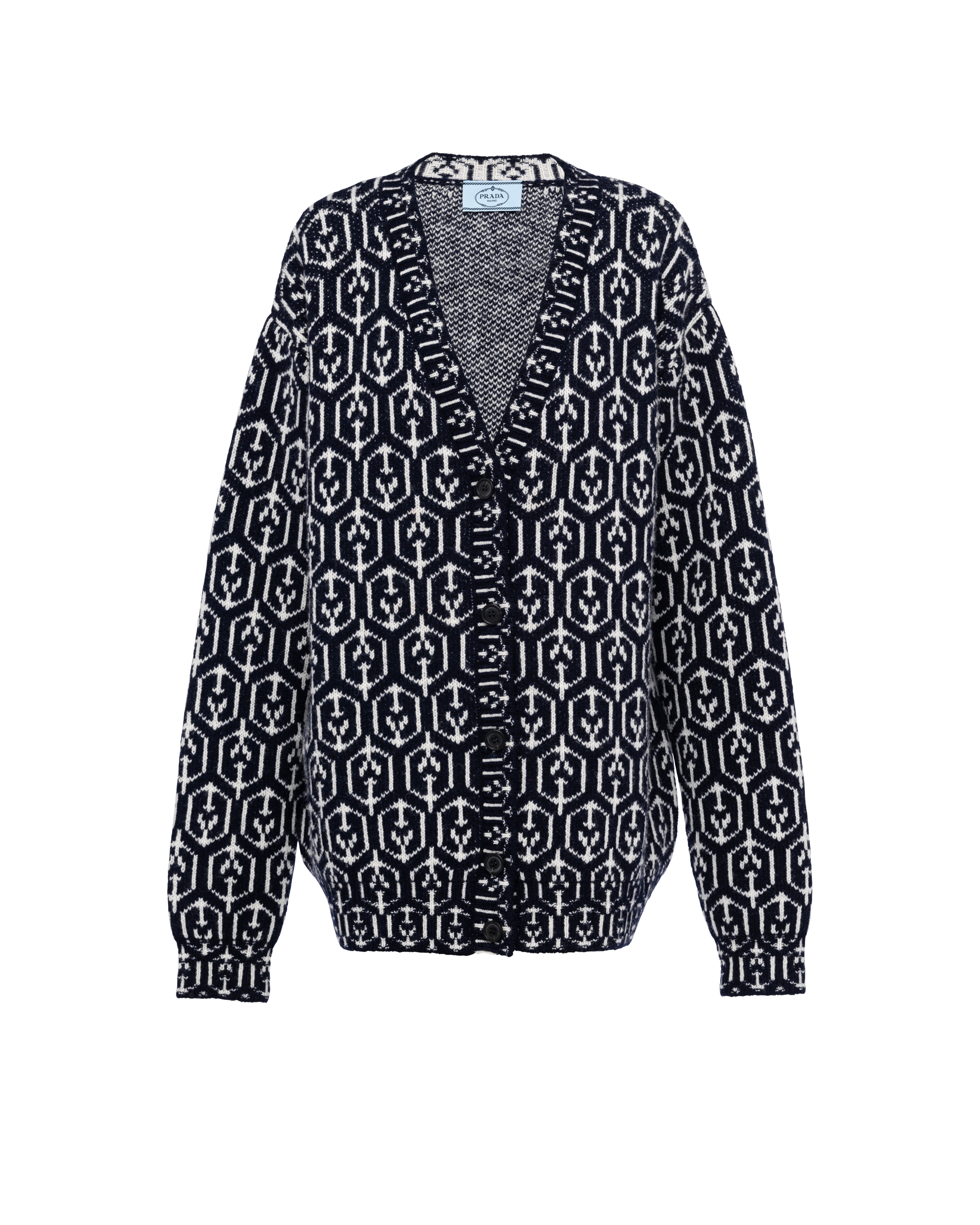 prada wool cardigan