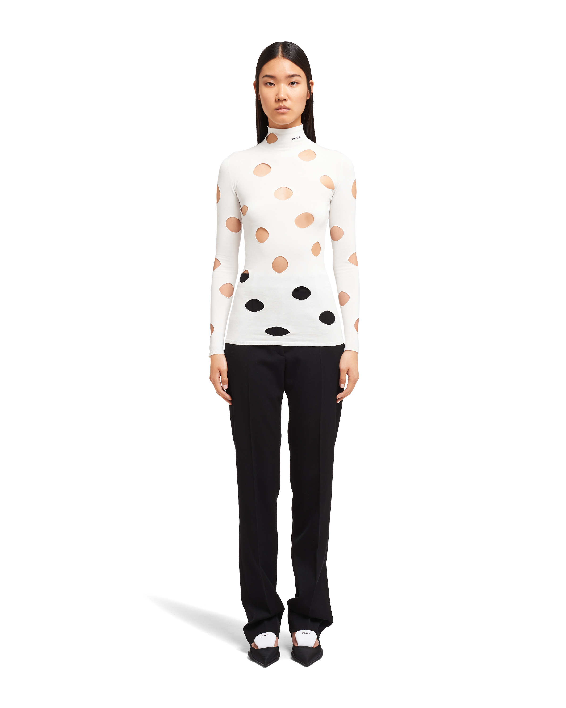 Prada polo neck sweater clearance