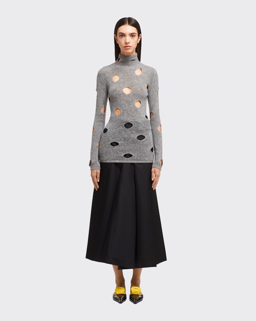 Prada Openwork cashmere turtleneck sweater 2