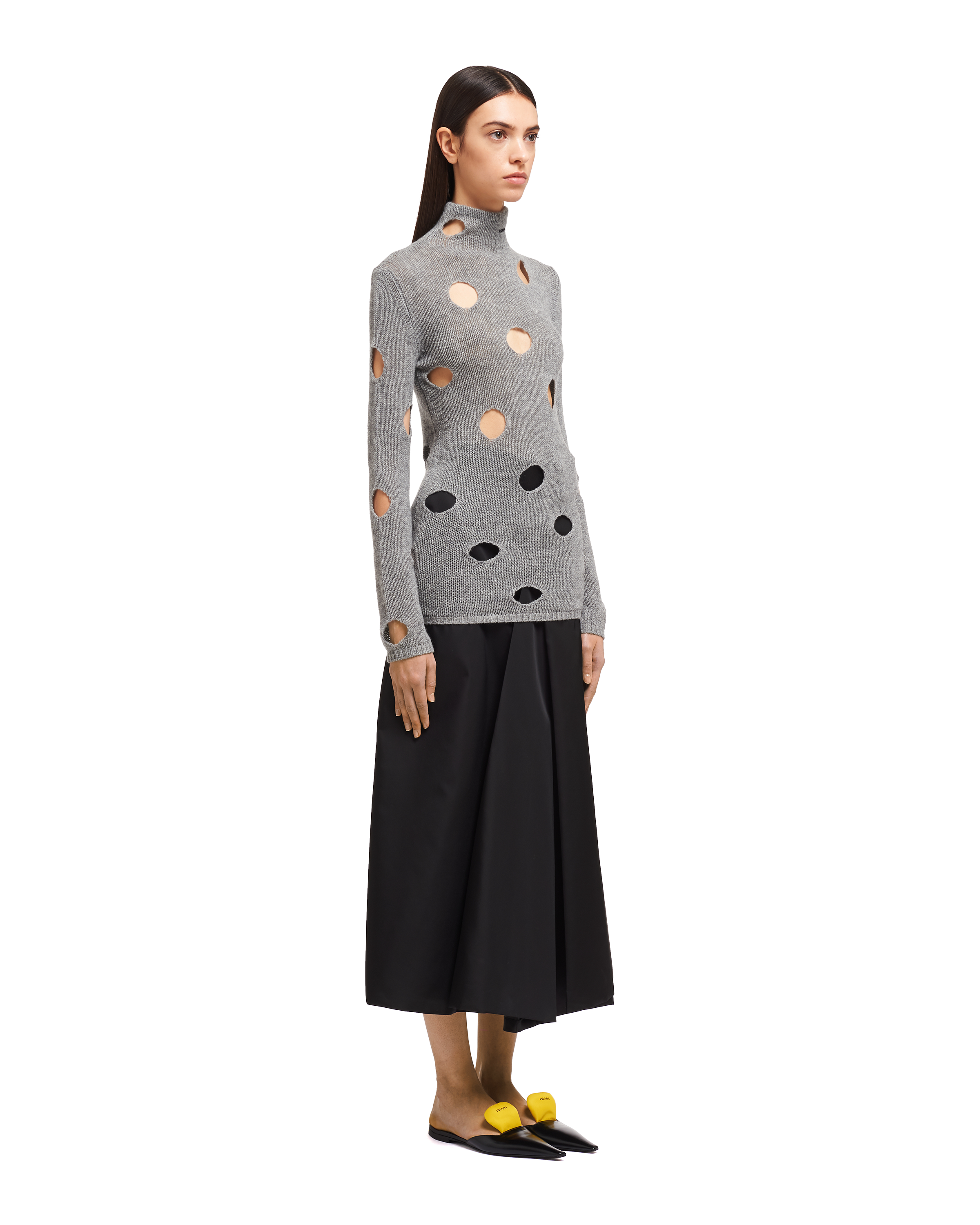 Prada Openwork cashmere turtleneck sweater 3