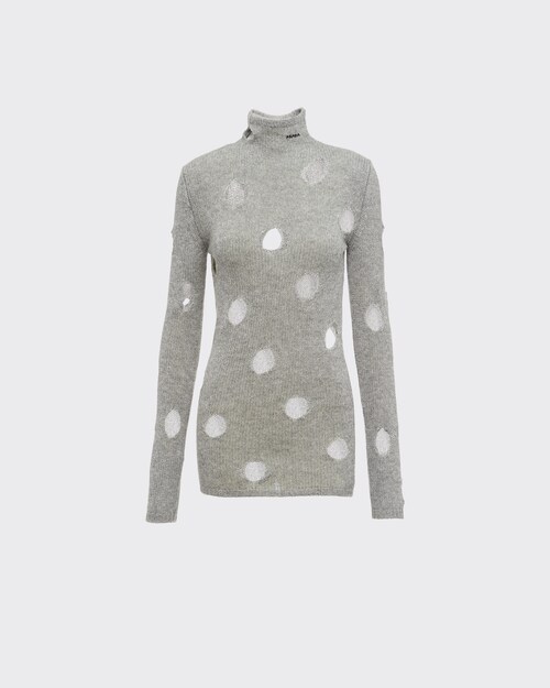 Prada Openwork cashmere turtleneck sweater 1