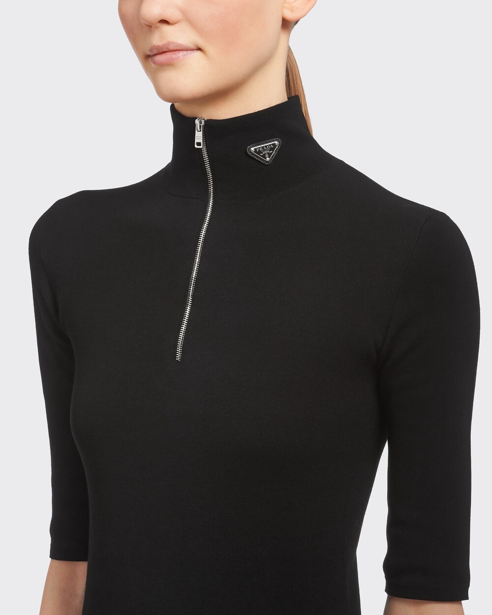 Wool and viscose turtleneck sweater | Prada