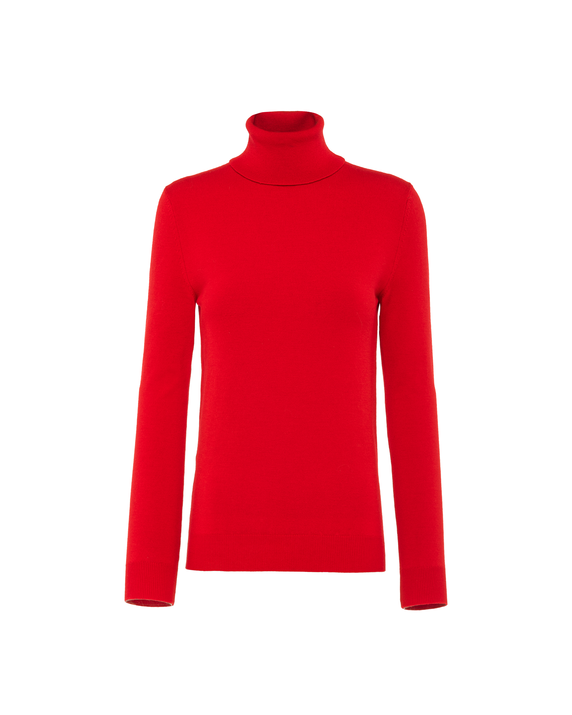 Red Superfine wool turtleneck sweater 