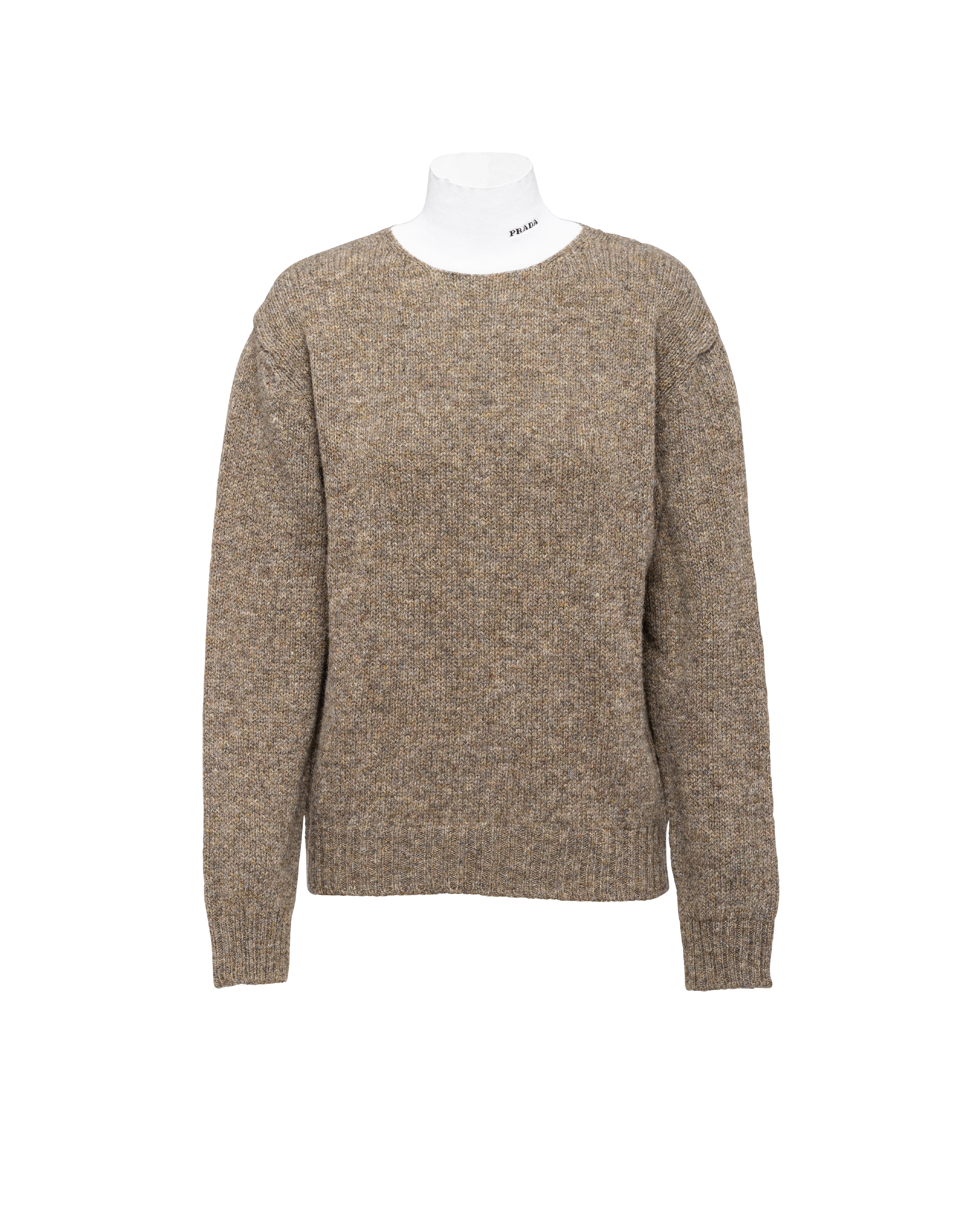 Prada Cashmere And Wool Turtleneck Sweater In Cord