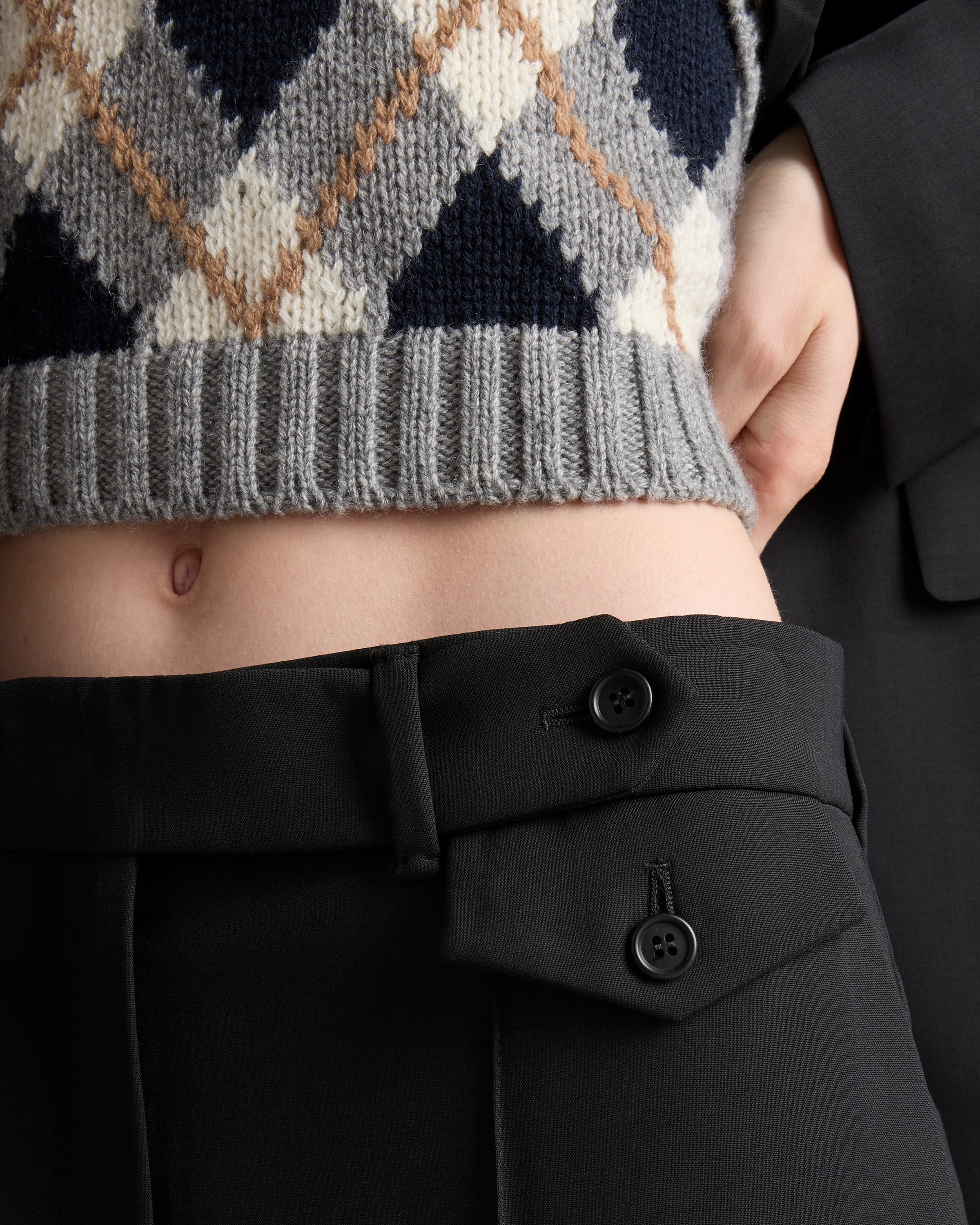 Prada Superfine Wool Tailored Pants In Black