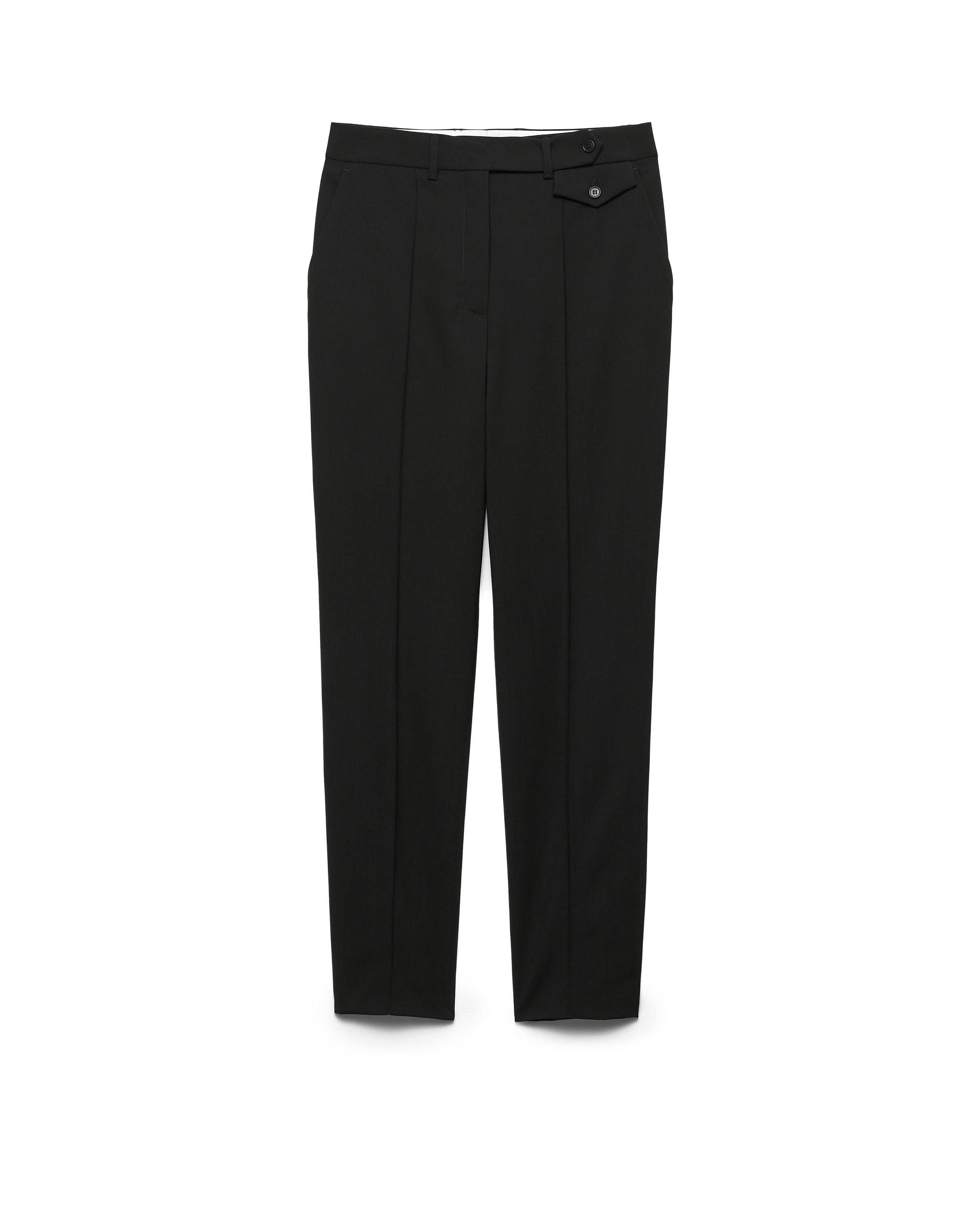 Prada Superfine Wool Tailored Pants In Black