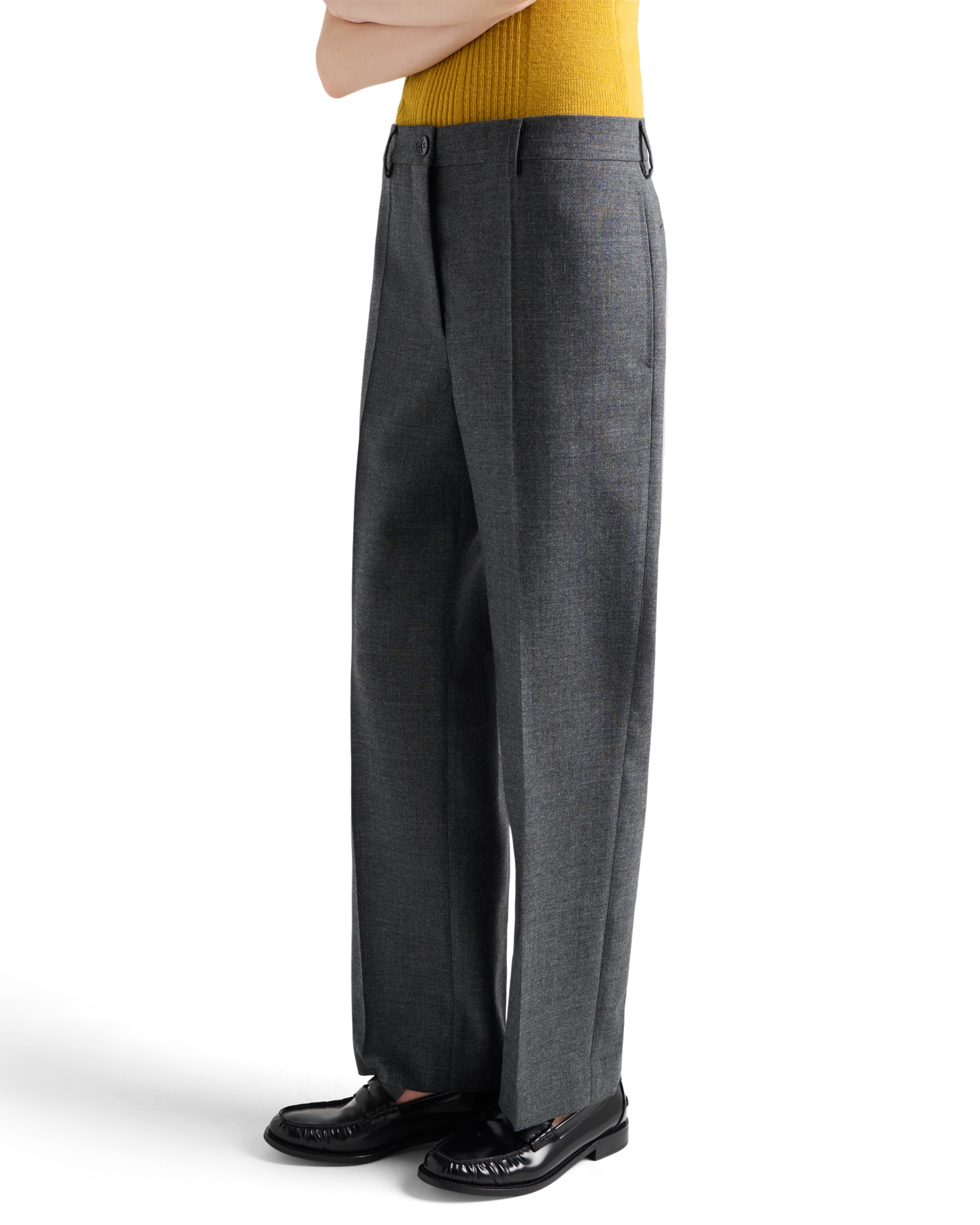 Prada Rush Stitch Pants In Blue