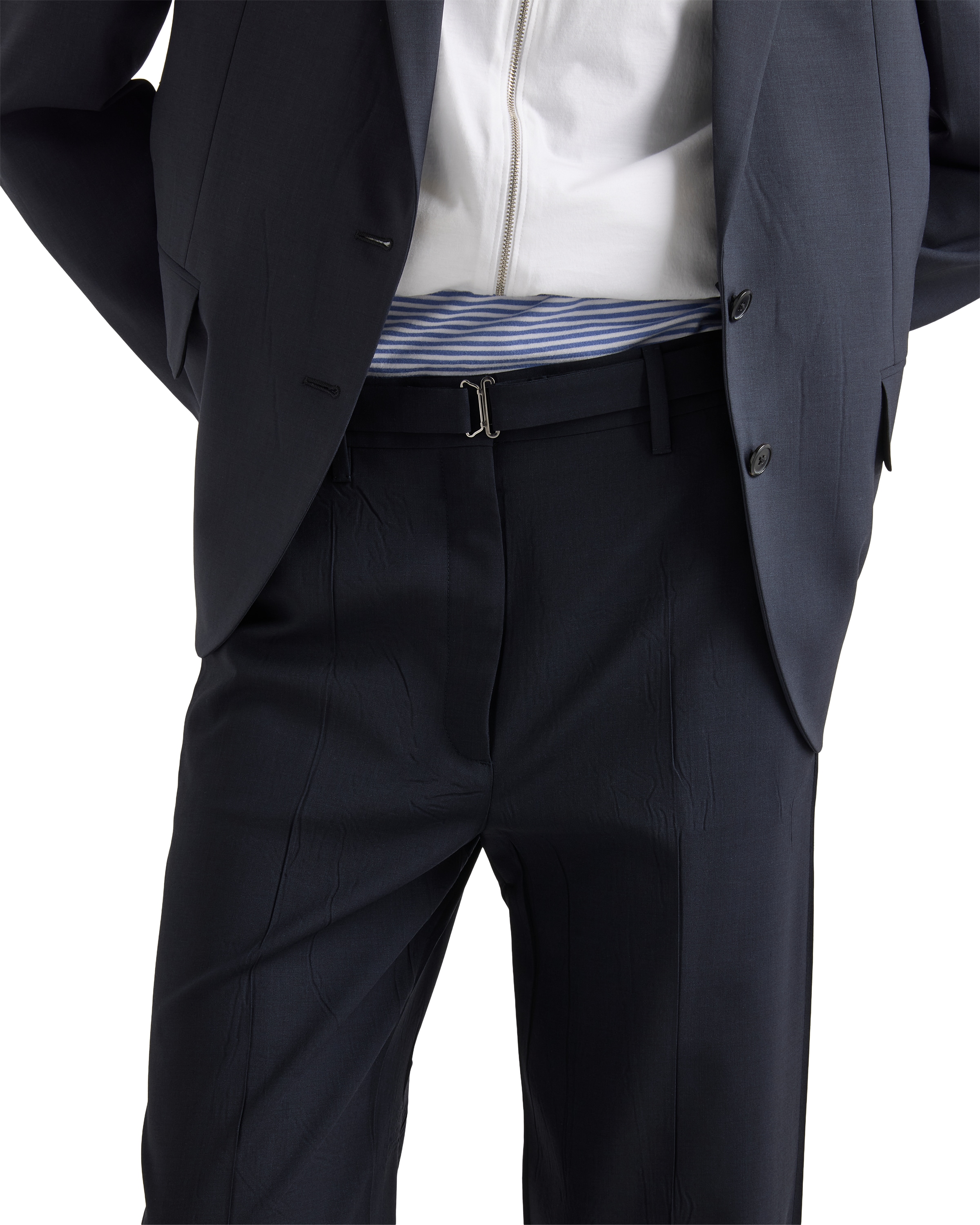 Prada Women's Light Wool Pants In Black