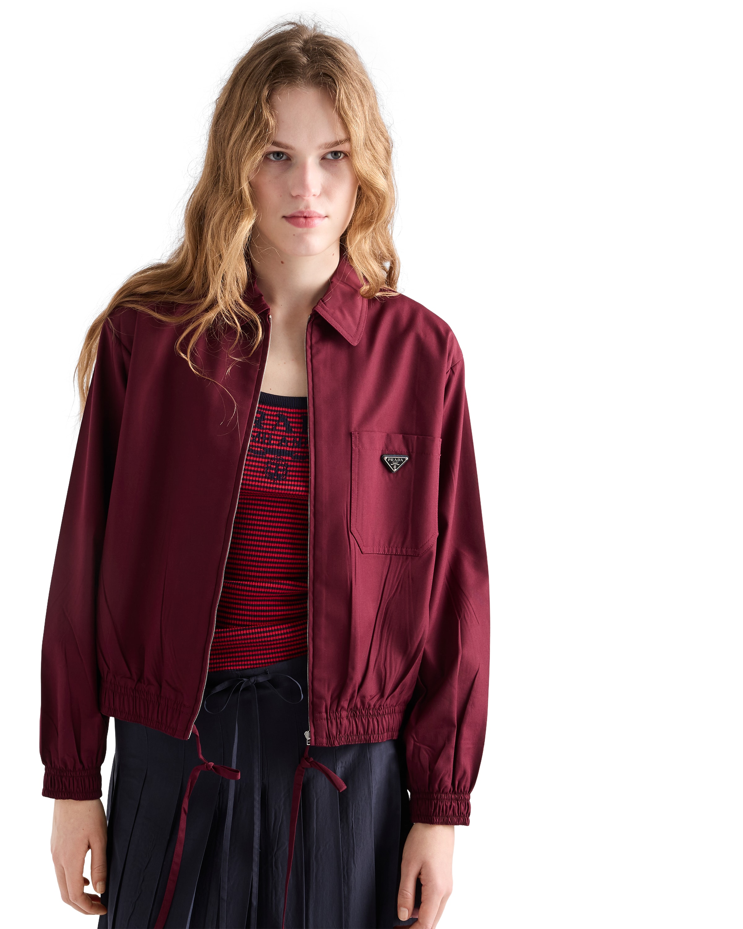 Prada Silk Tank Top In Red