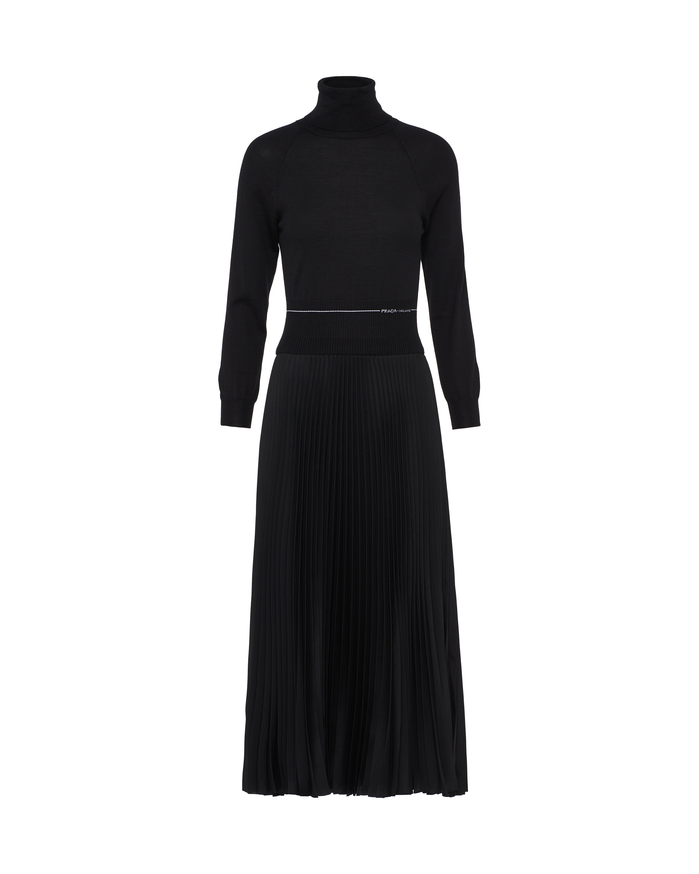 Robe En Crepe De Chine Prada