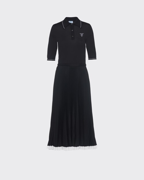 Black Crêpe de Chine dress | Prada