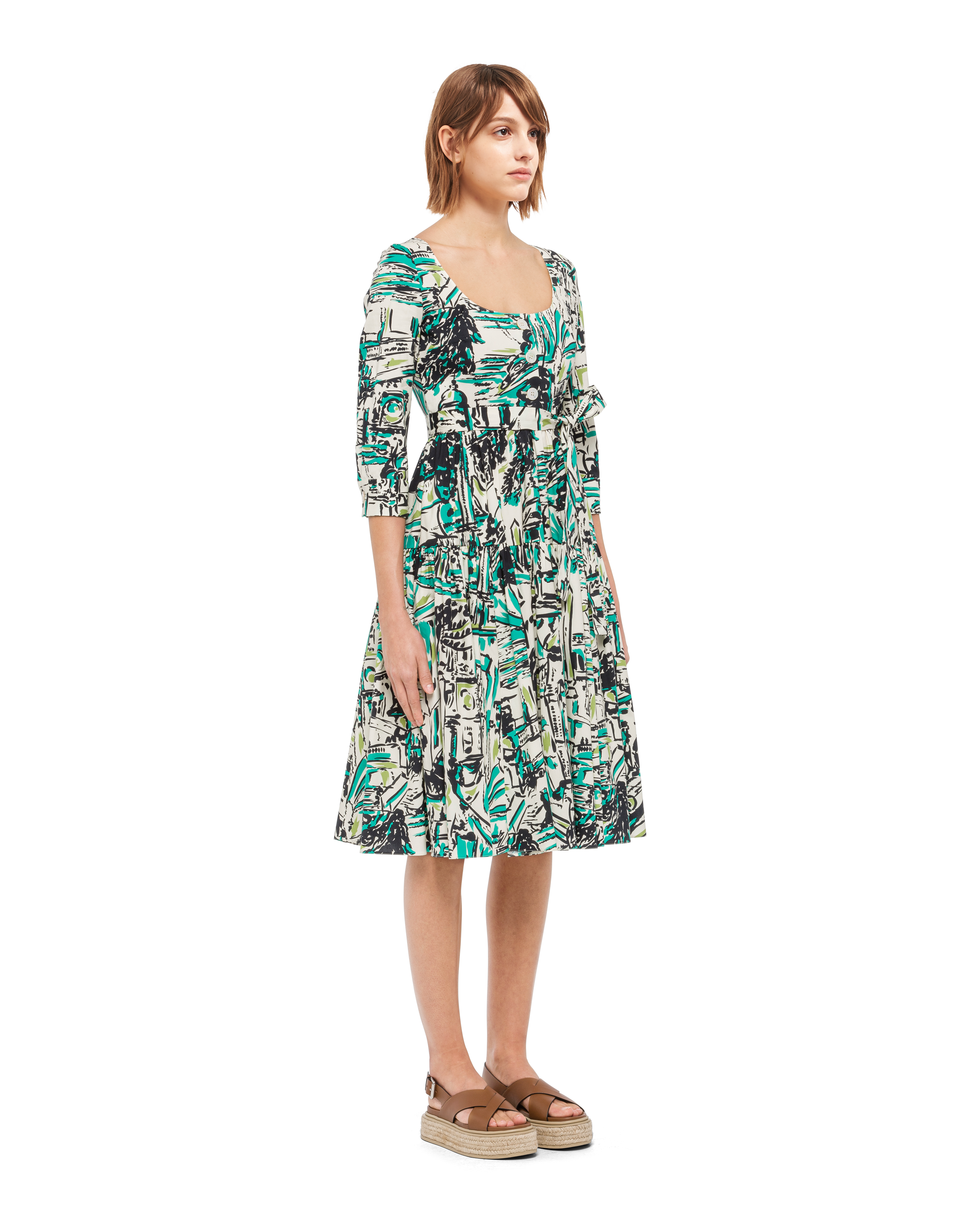 stretch cotton dress