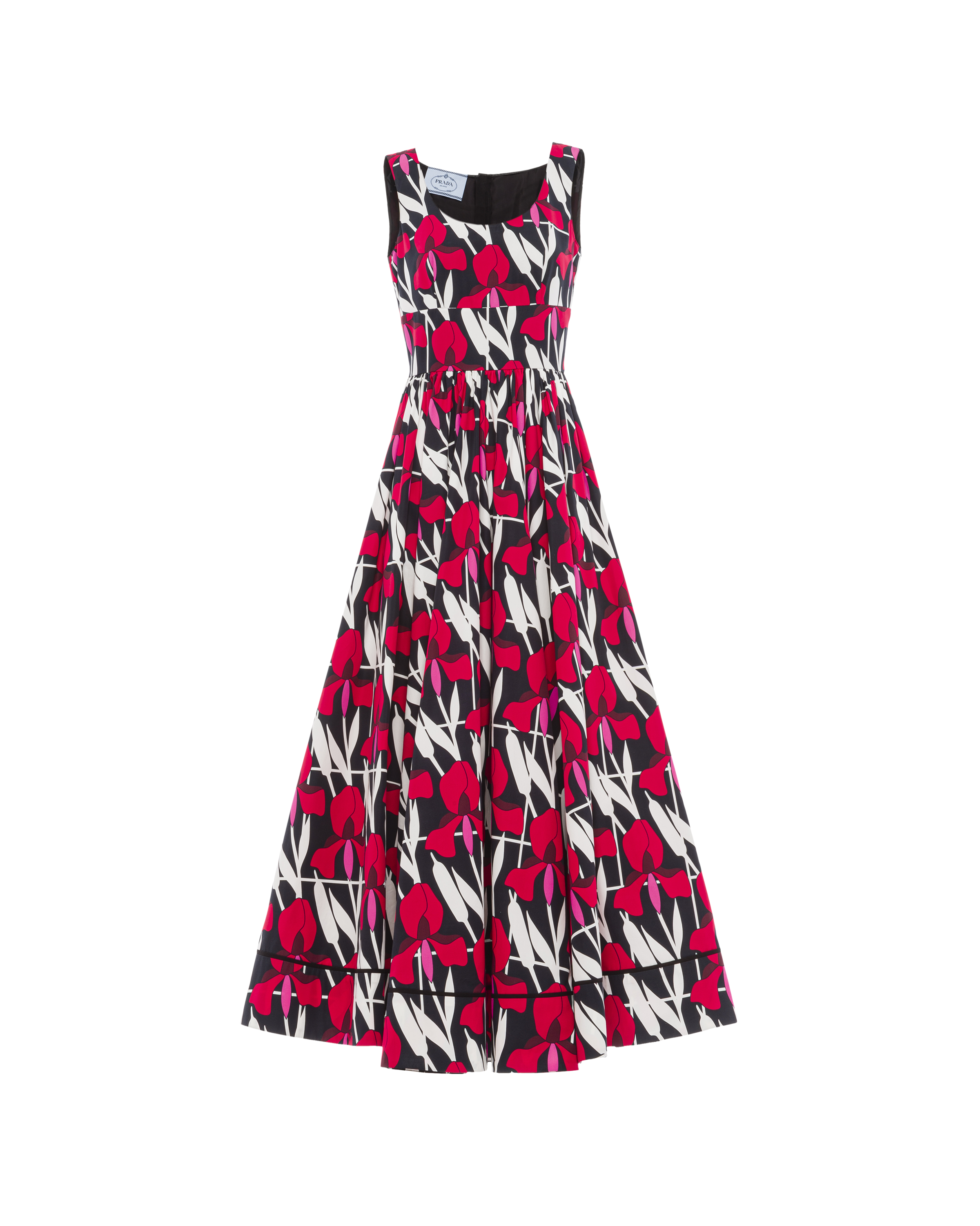 Printed poplin dress | Prada