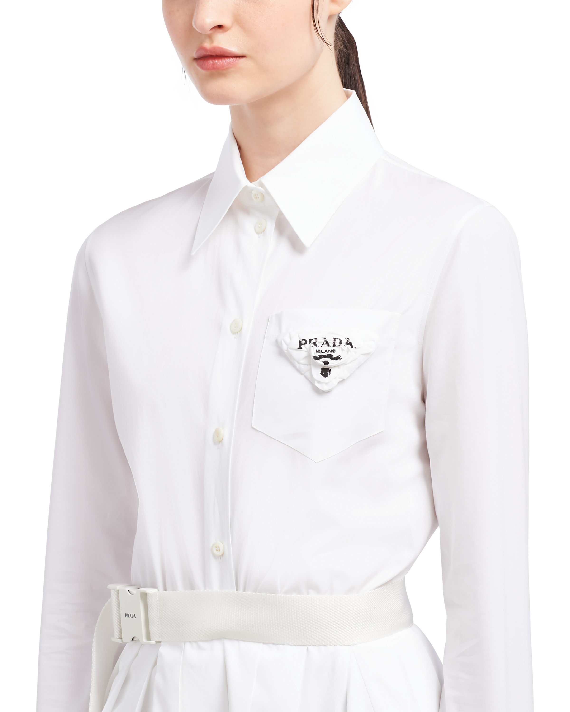 Prada white dress shirt clearance