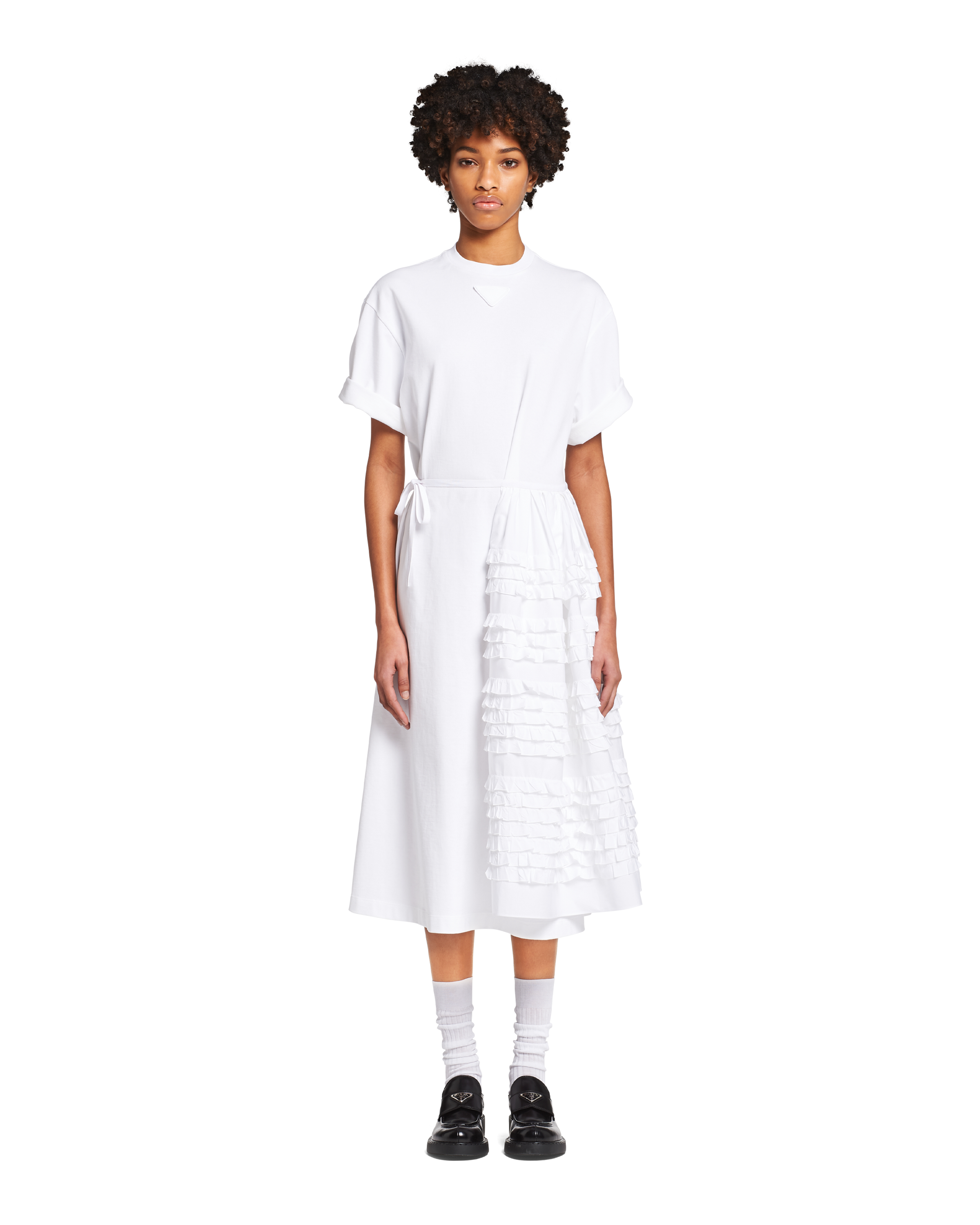 White and grey jersey dress clearance