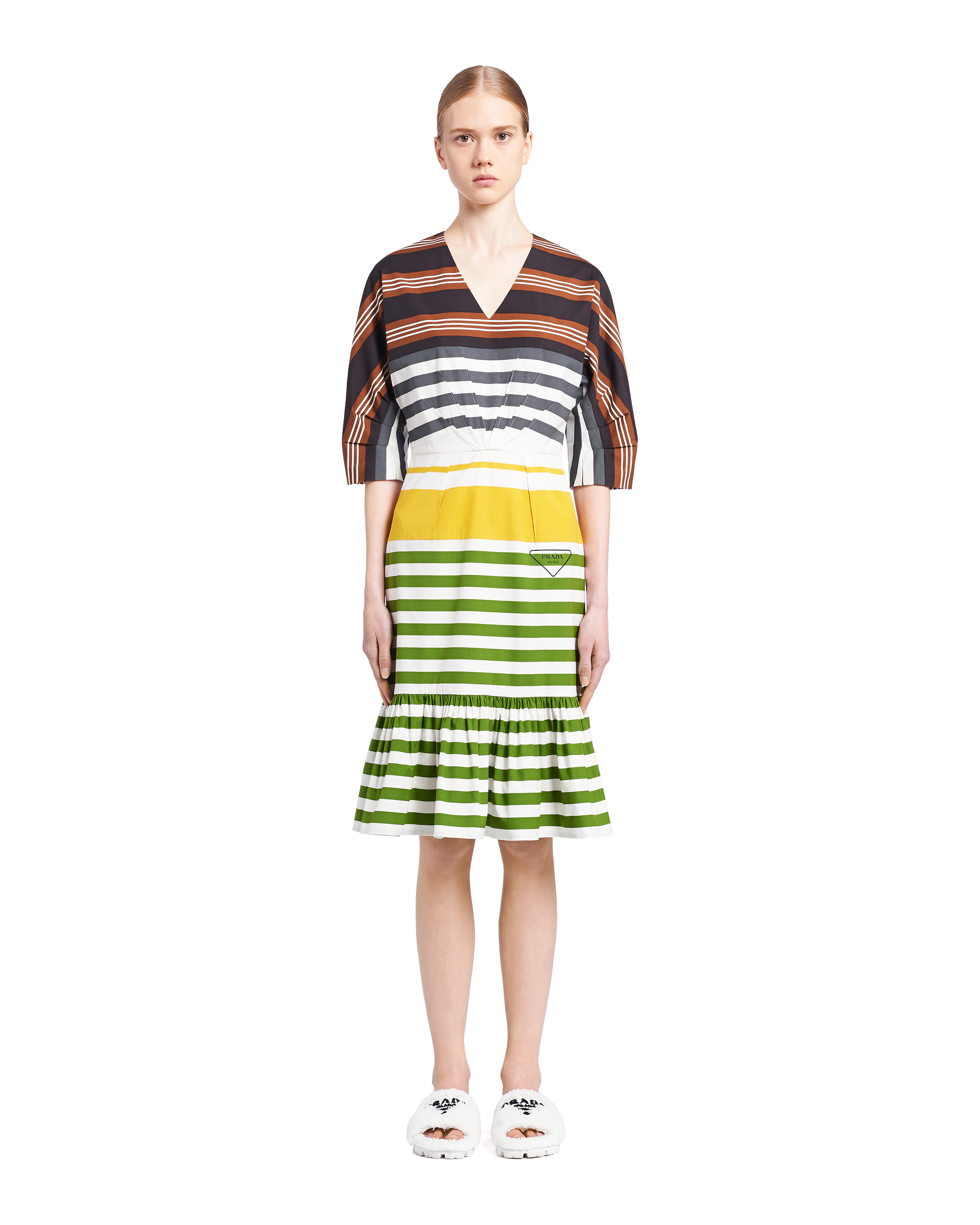 Striped poplin dress Clearance