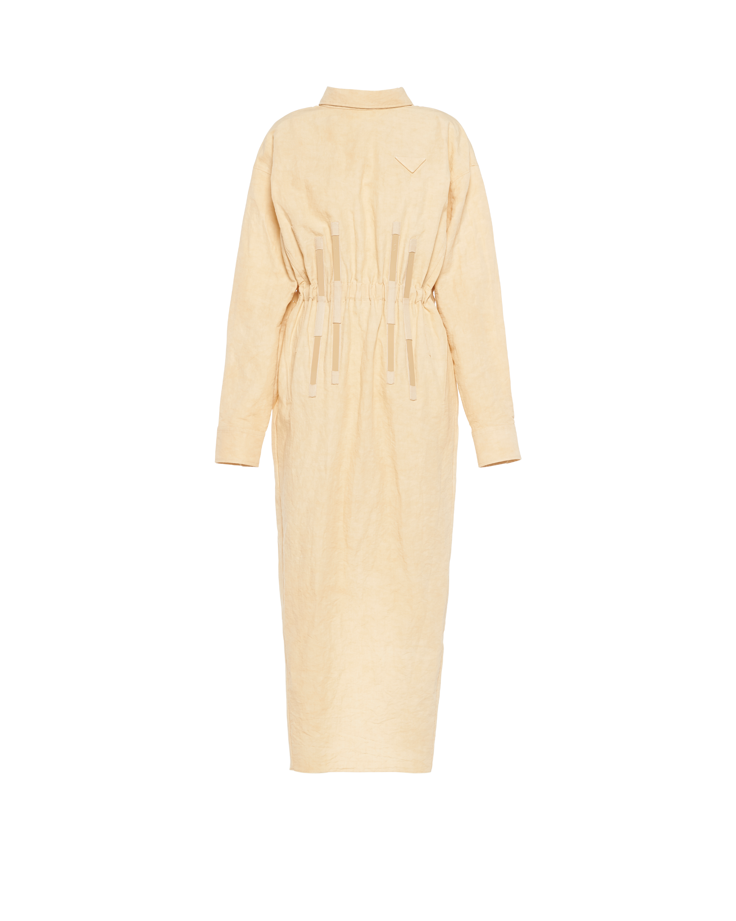 Prada Slub Canvas Dress In Albino White
