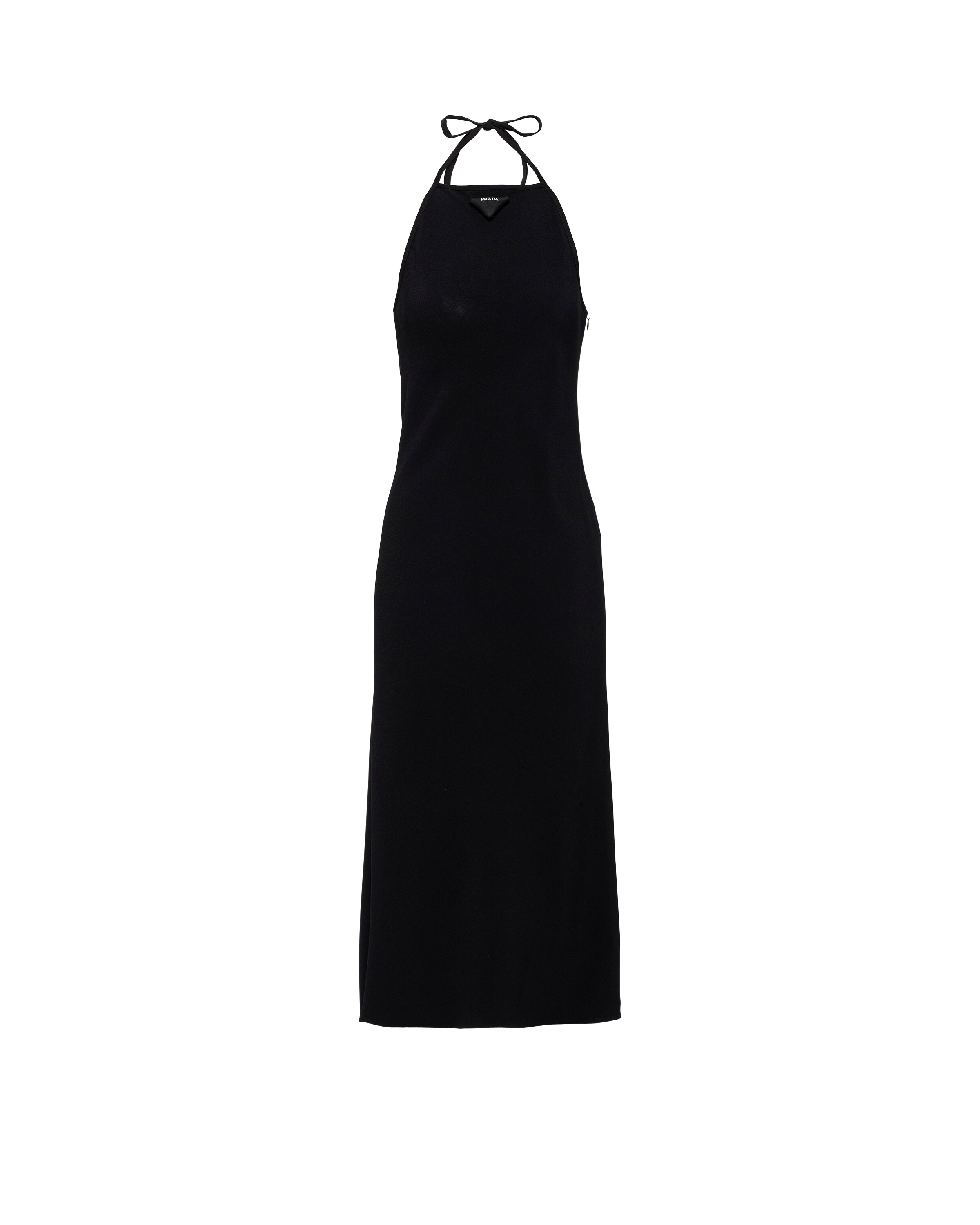 Prada Robe En Soie Sablée, Femme, Noir, Taille 36