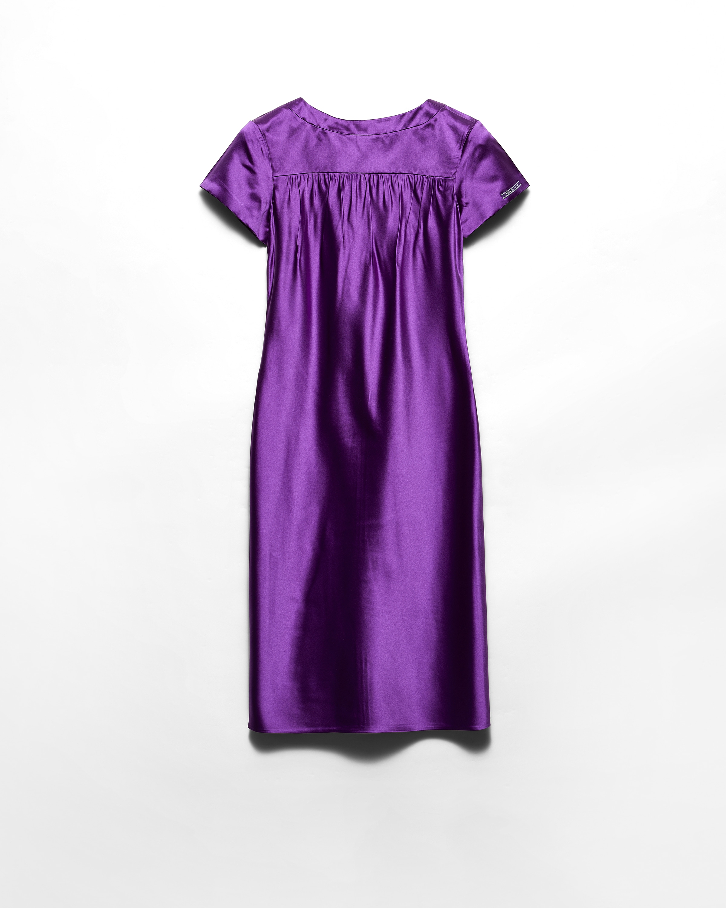 Prada Robe En Satin Duchesse Vieilli, Femme, Rouge Azalée, Taille 42