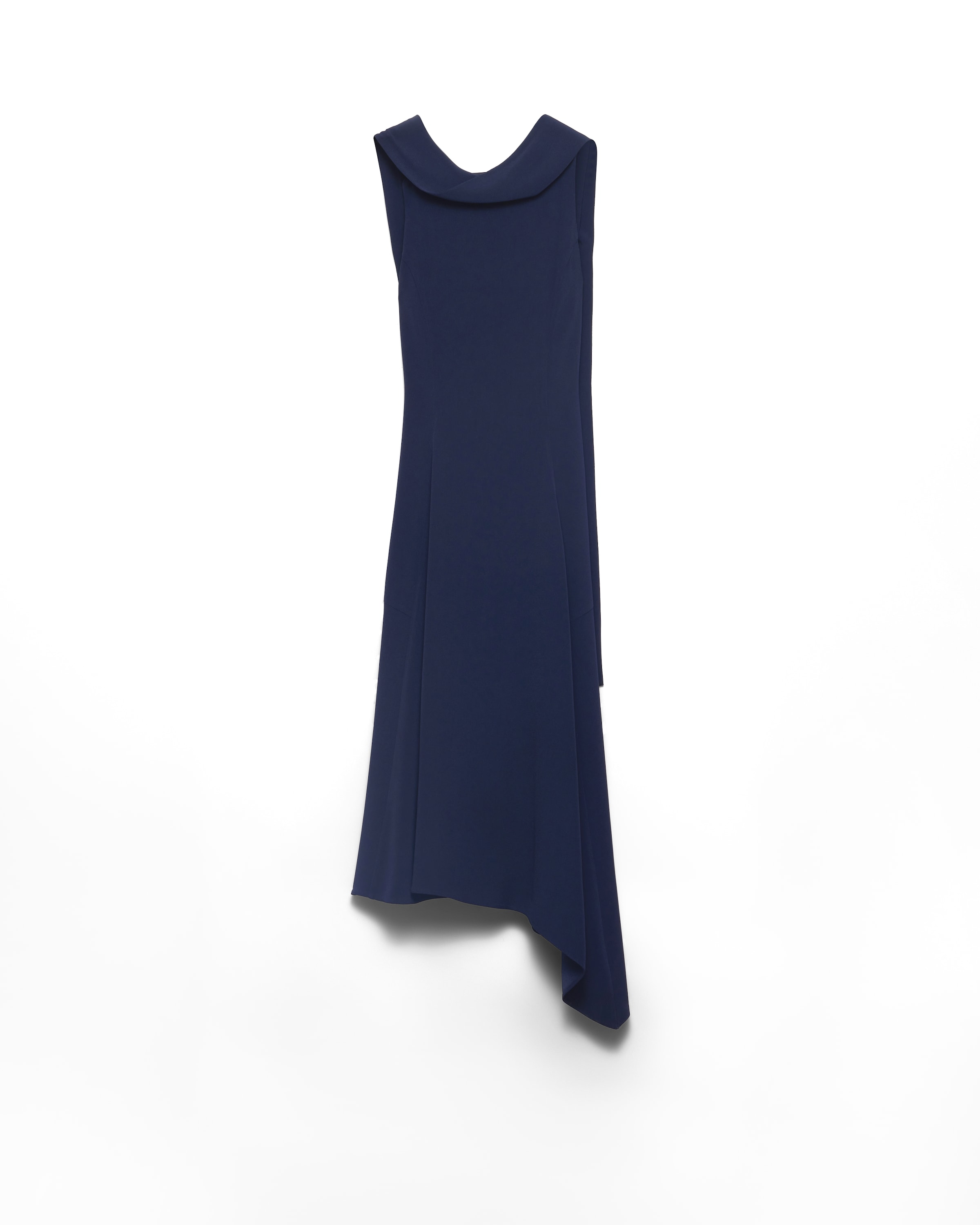 Prada Abito Asimmetrico In Crêpe Satin, Donna, Blu, Taglia 42