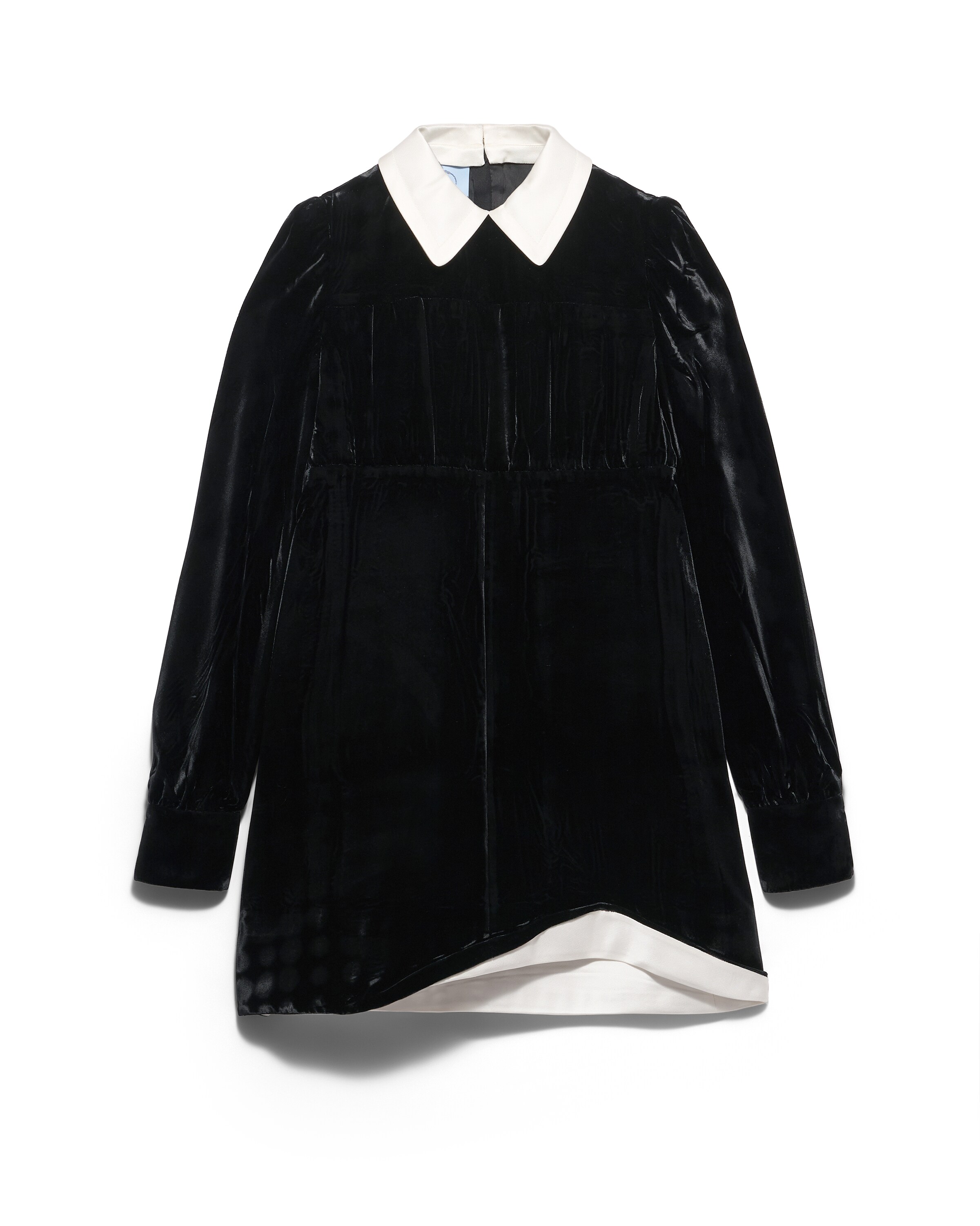 Prada Robe Courte En Velours, Femme, Noir, Taille 36