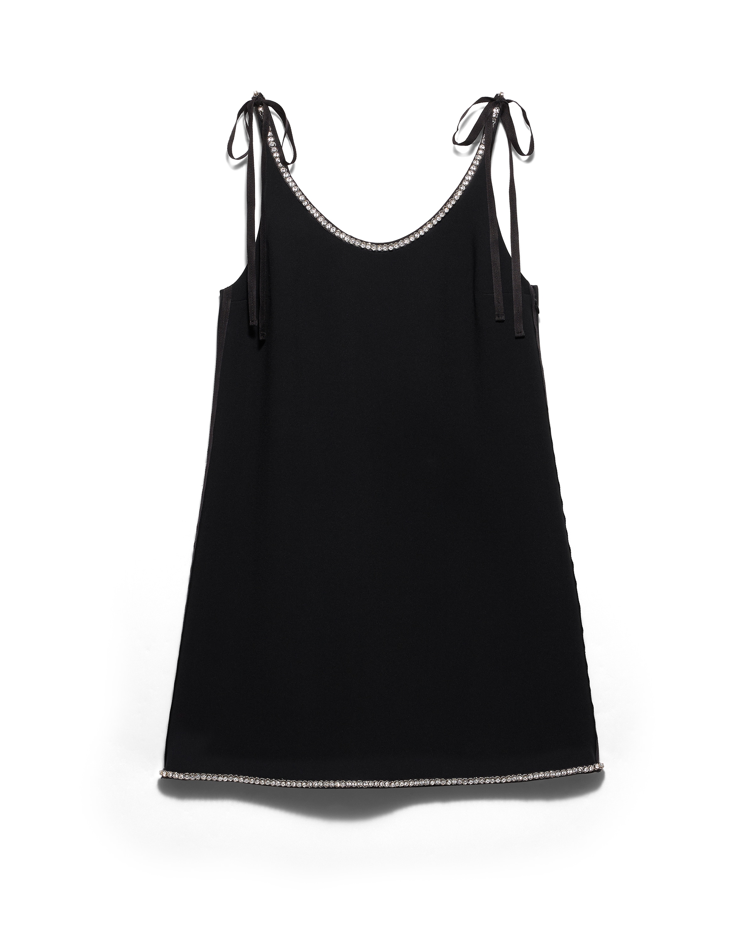 Compact Sablé Mini-dress, Woman, Black, Size 38