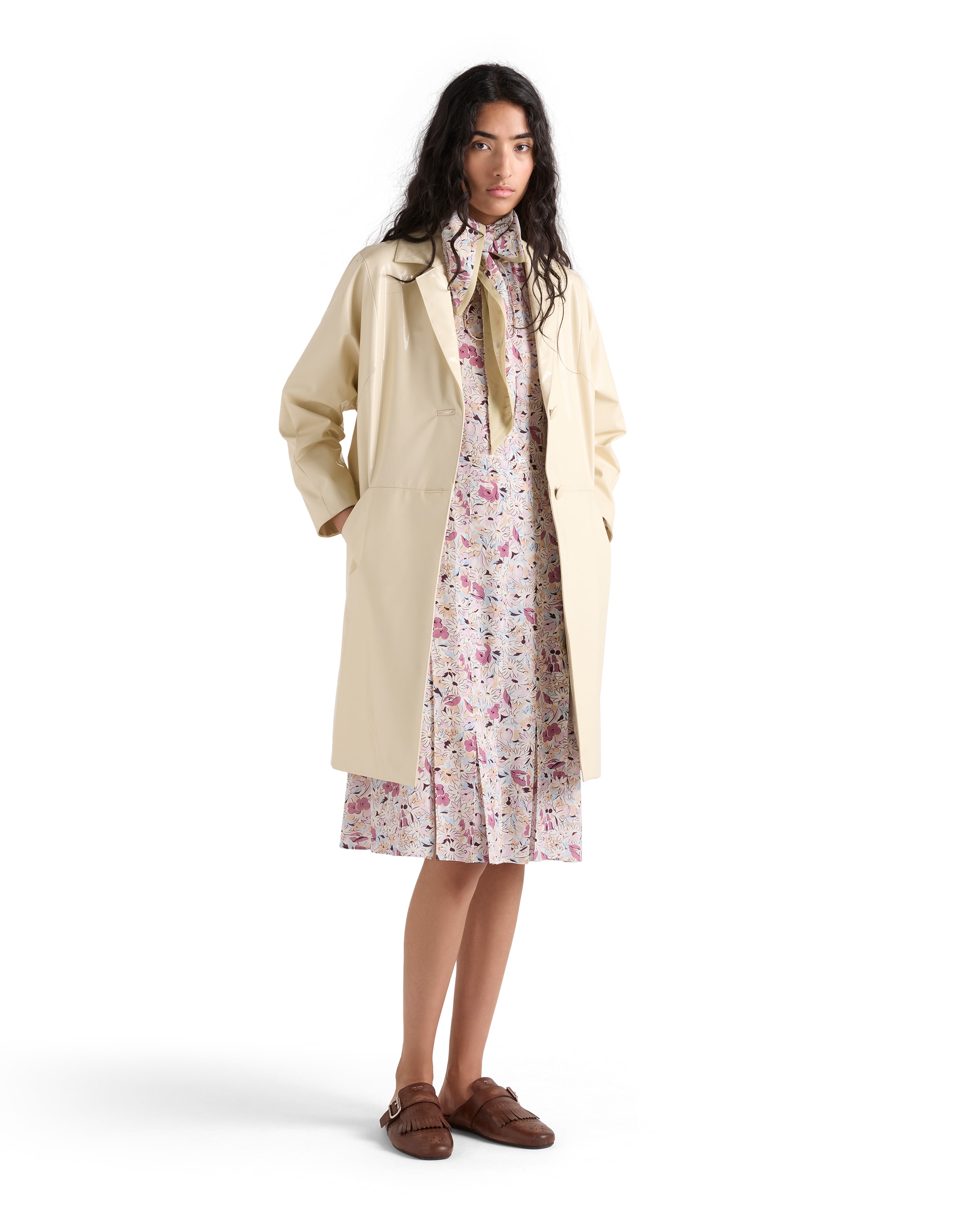 Prada Patterned Dress In Purple