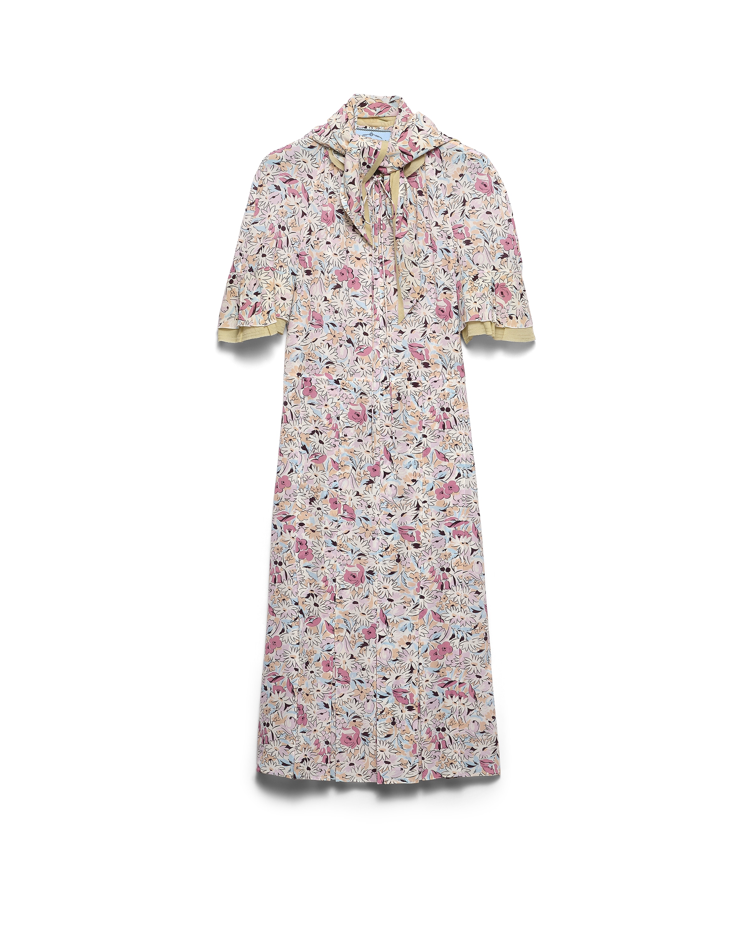 Prada Patterned Dress In Purple