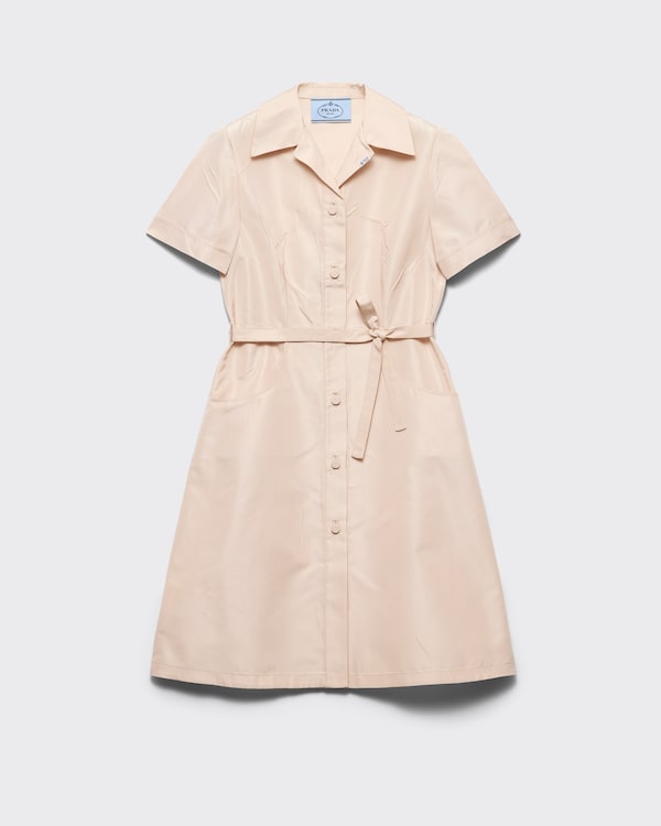 Blusenkleid aus Faille Seta - Sandbeige Blusenkleid aus Faille Seta - Sandbeige