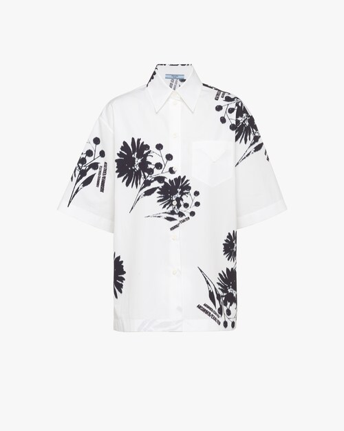 prada printed poplin shirt