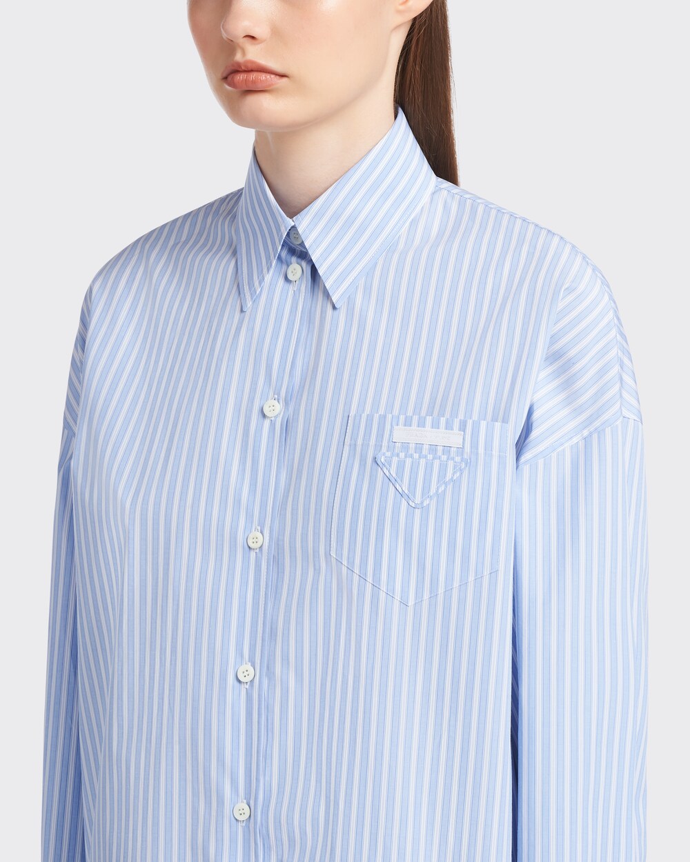 Poplin striped shirt clearance