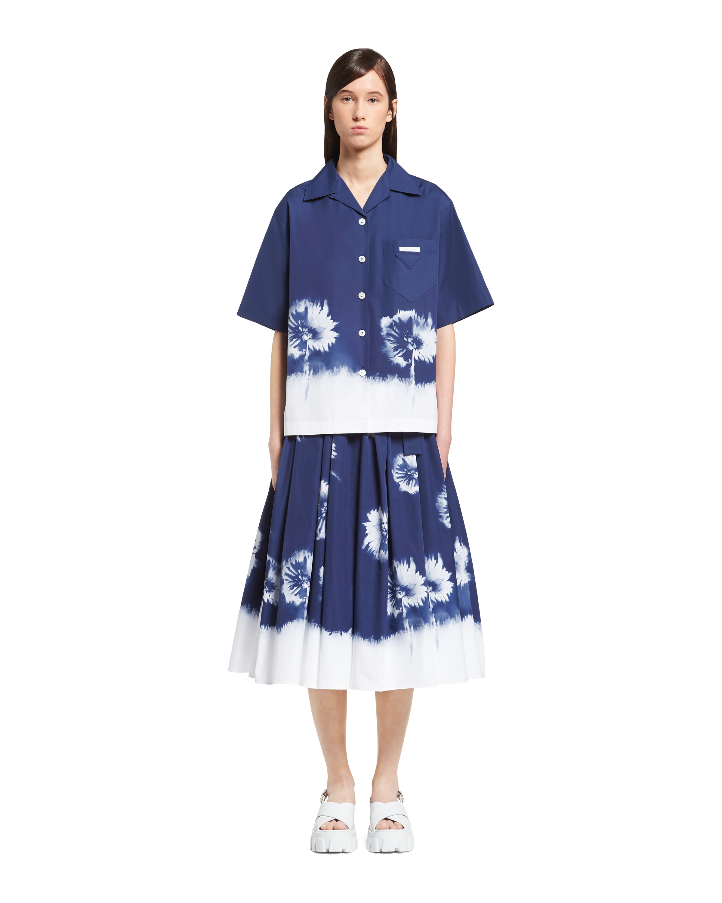 prada printed poplin shirt