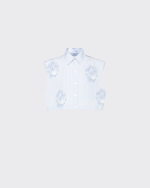 Celeste Printed poplin shirt | Prada