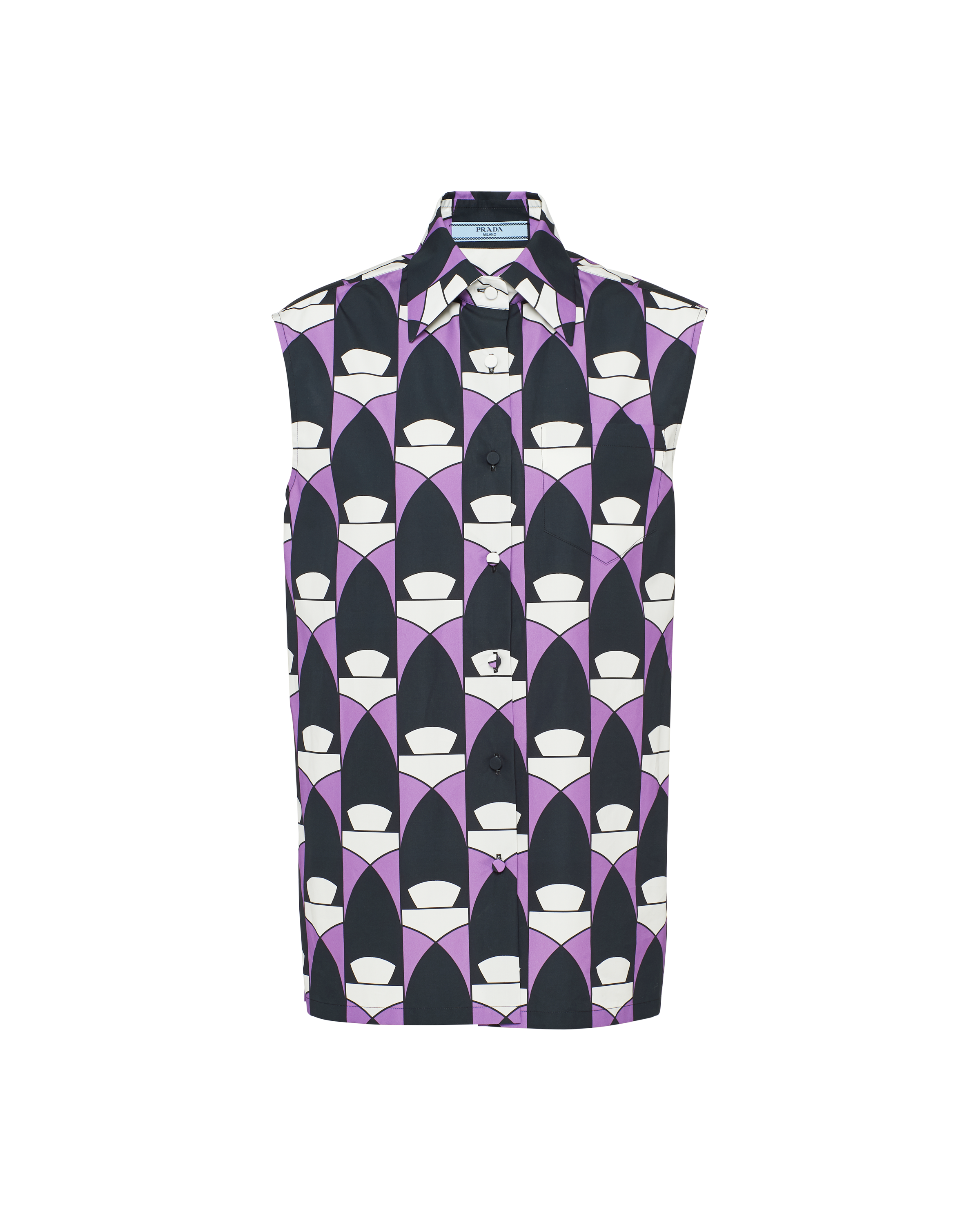 prada printed poplin shirt