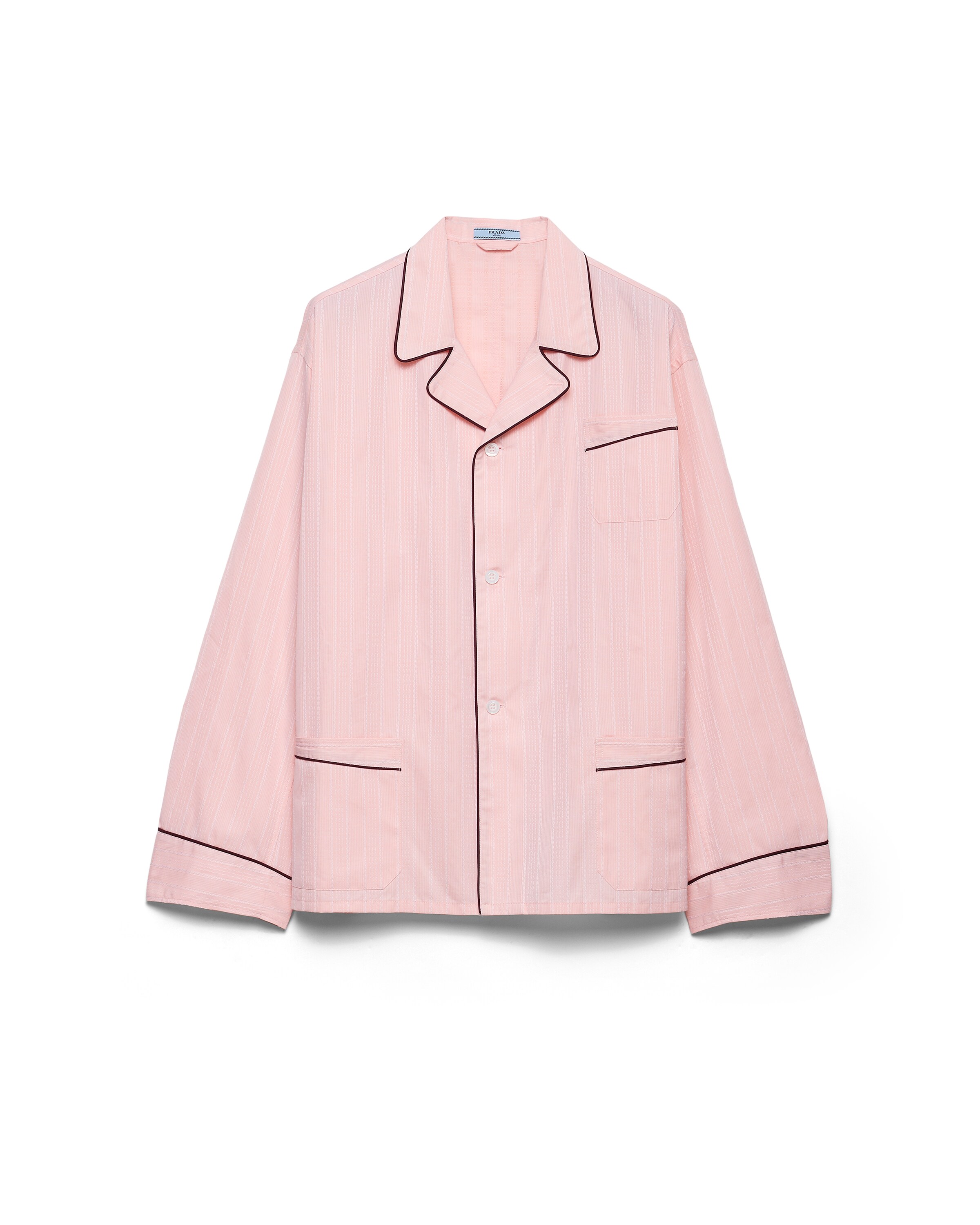 Prada Chemise En Coton, Femme, Pêche, Taille 40