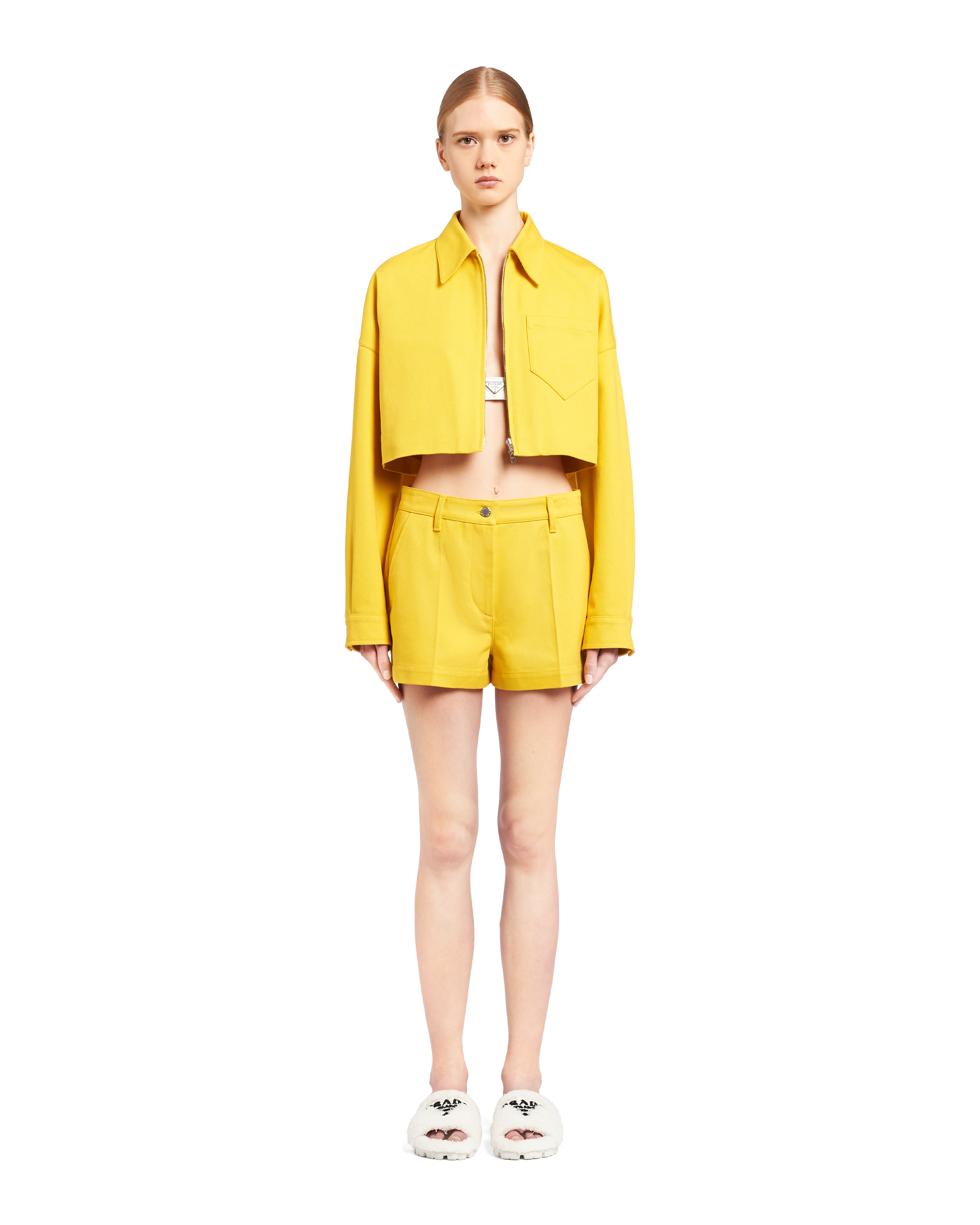 cropped yellow jacket