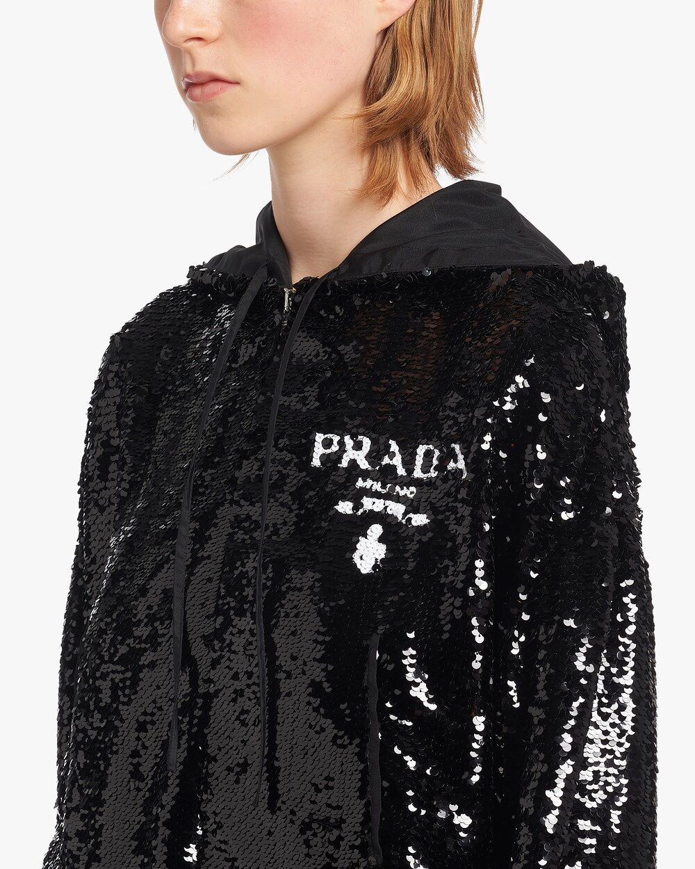 black sequin hoodie